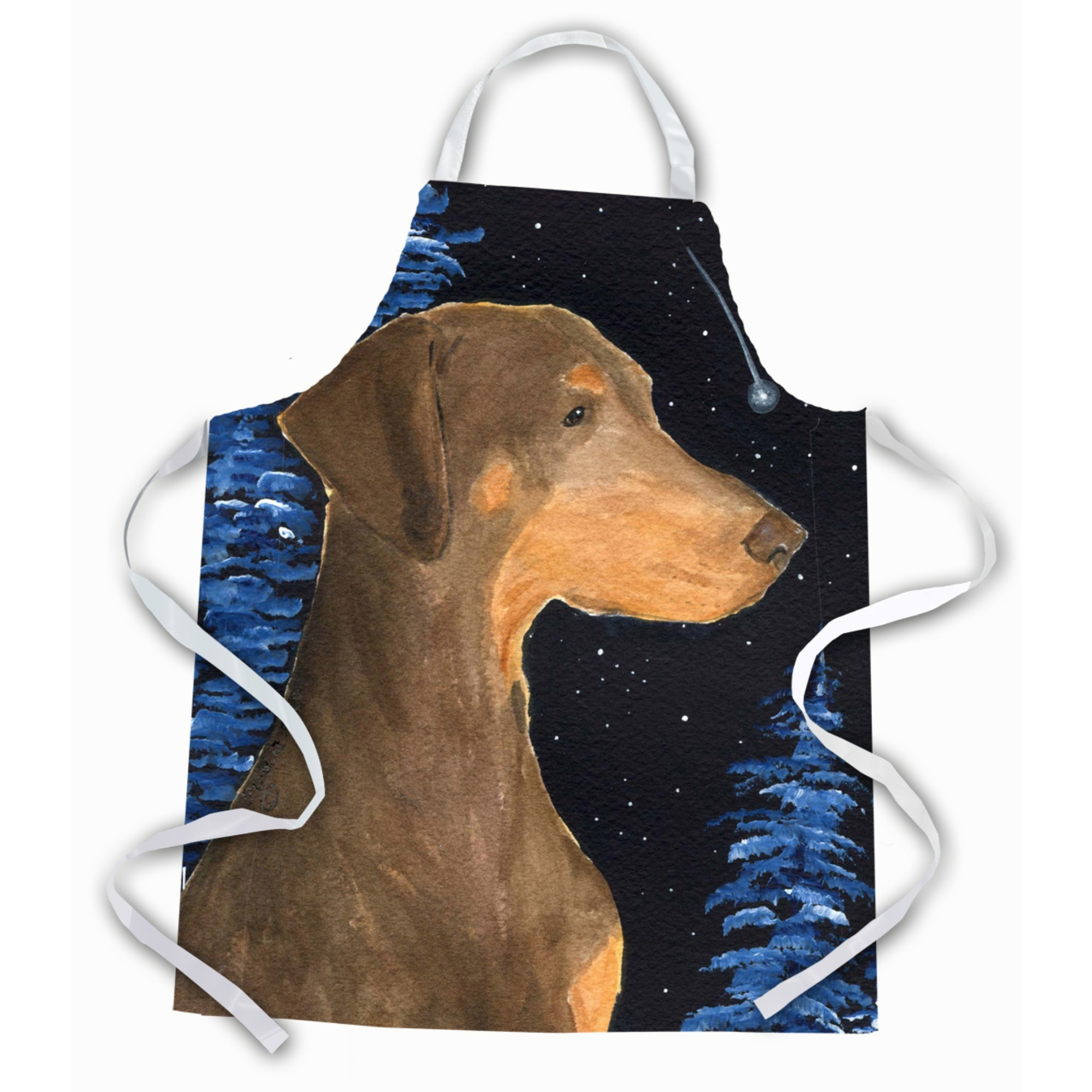 &quotCaroline's Treasures SS8462APRON Starry Night Doberman Apron, Large, Multicolor"