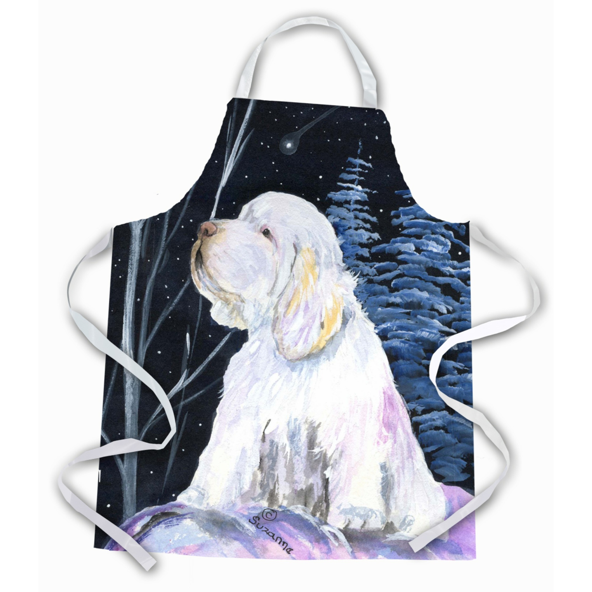 &quotCaroline's Treasures SS8346APRON Clumber Spaniel Apron, Large, Multicolor"