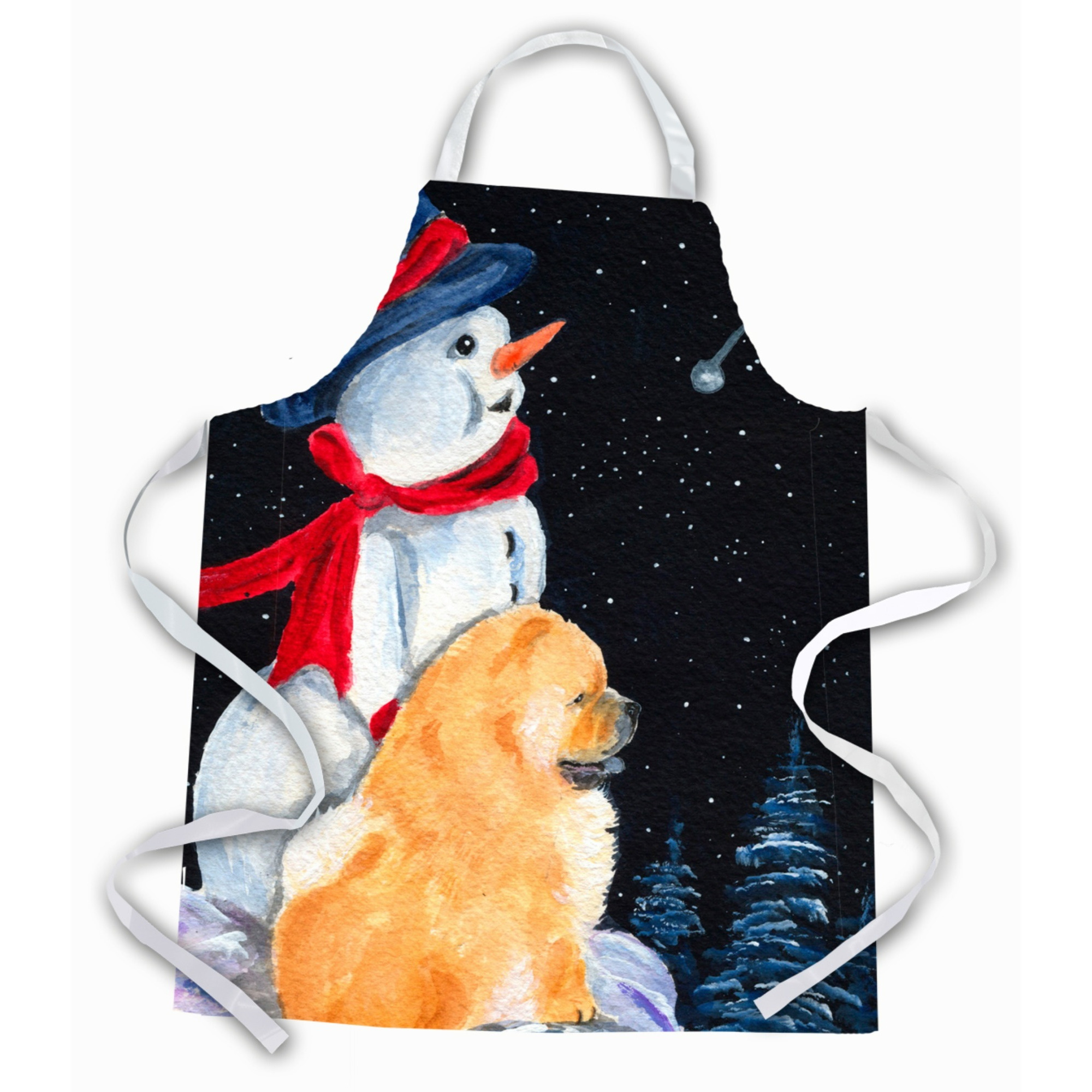 &quotCaroline's Treasures SS8554APRON Snowman with Chow Chow Apron, Large, Multicolor"