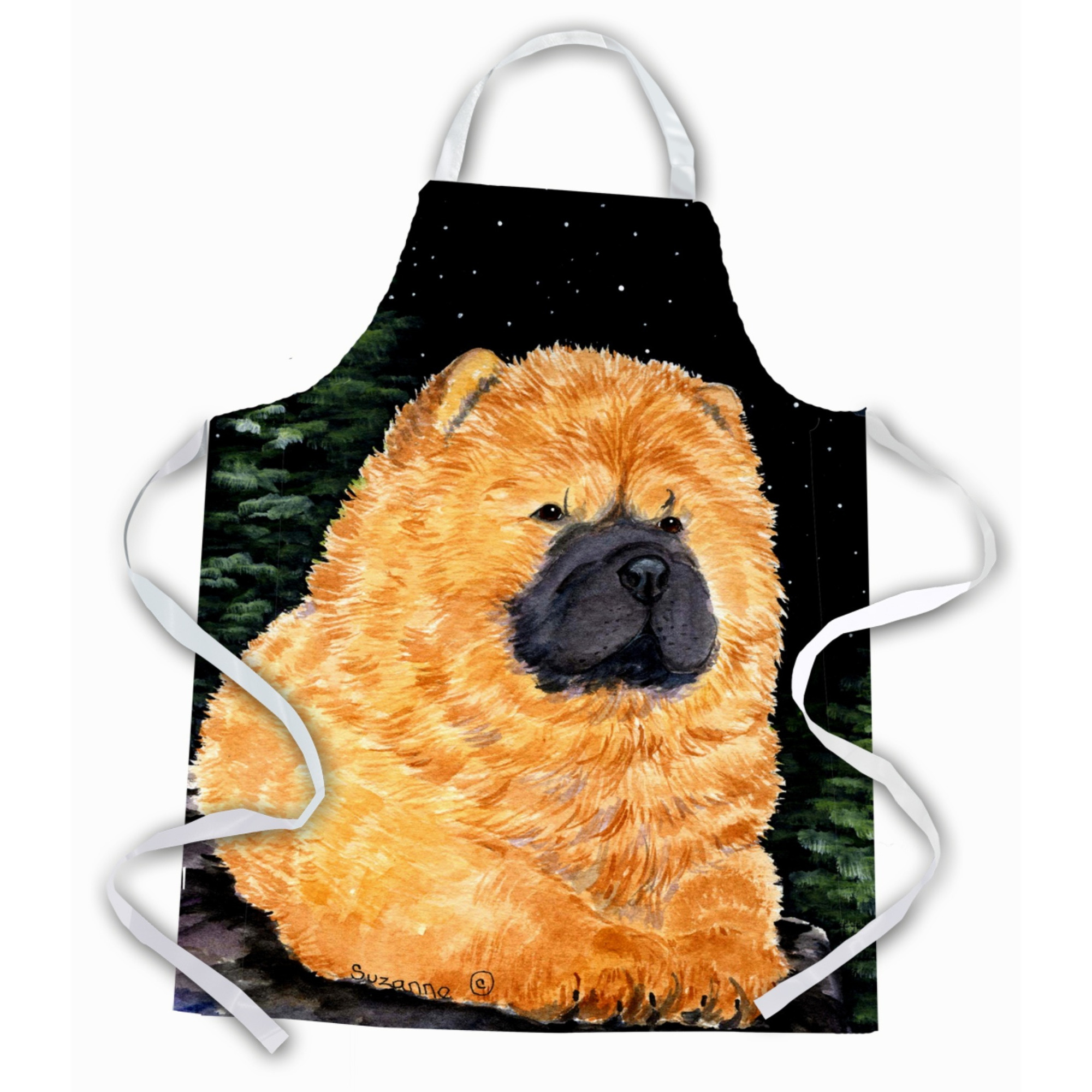 &quotCaroline's Treasures SS8489APRON Starry Night Chow Chow Apron, Large, Multicolor"
