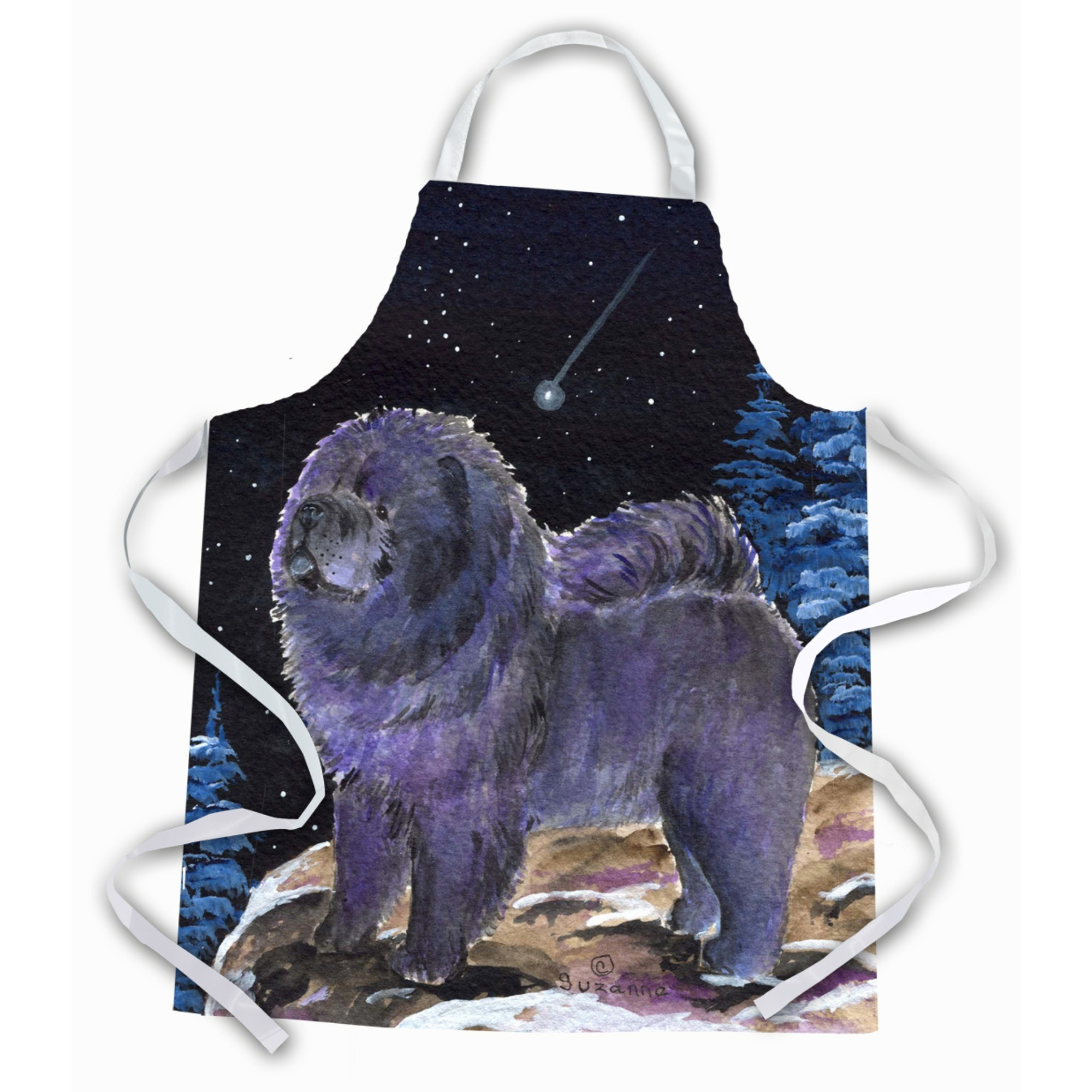 &quotCaroline's Treasures SS8456APRON Starry Night Chow Chow Apron, Large, Multicolor"
