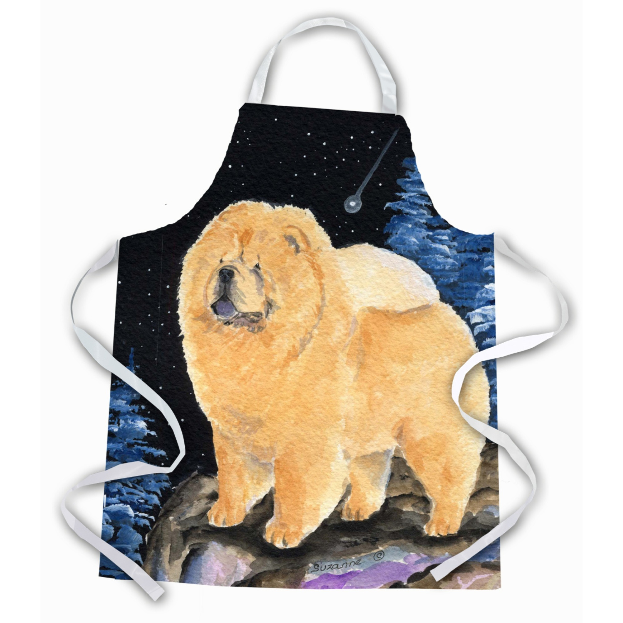 &quotCaroline's Treasures SS8454APRON Starry Night Chow Chow Apron, Large, Multicolor"