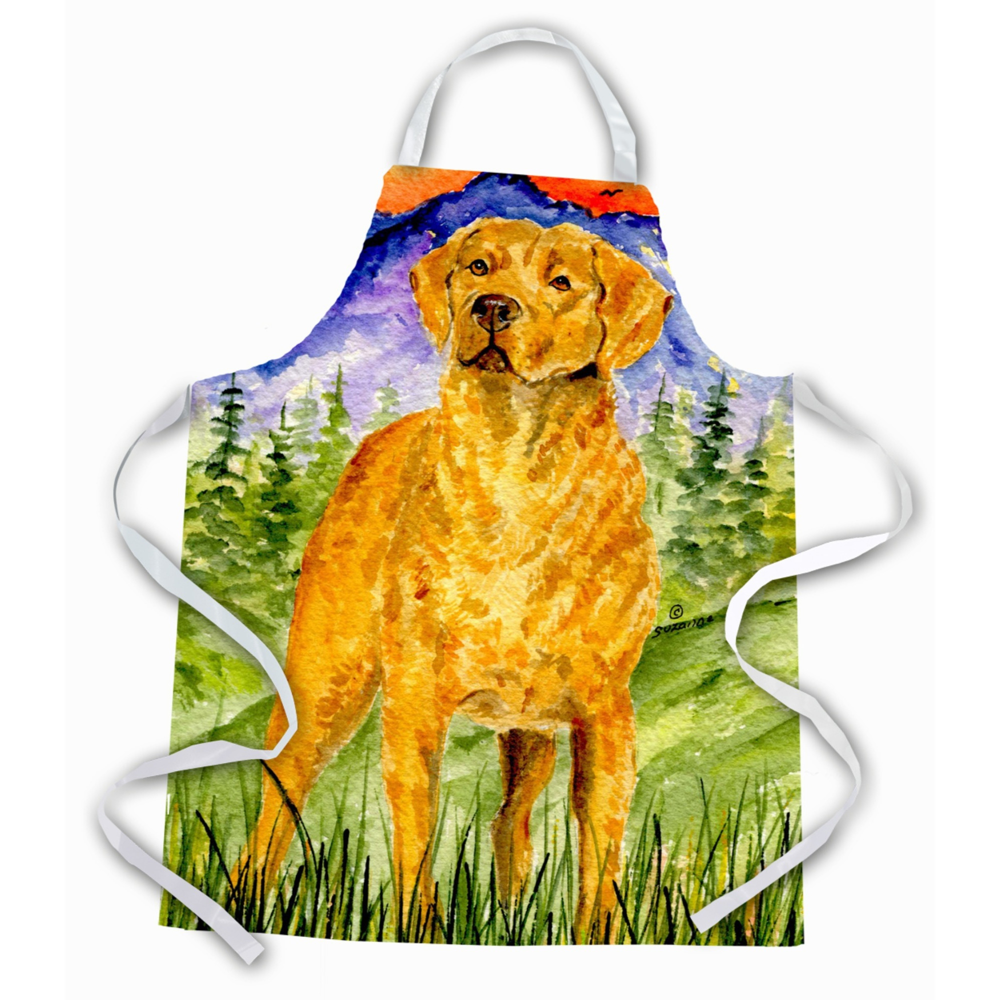 &quotCaroline's Treasures SS8449APRON Chesapeake Bay Retriever Apron, Large, Multicolor"