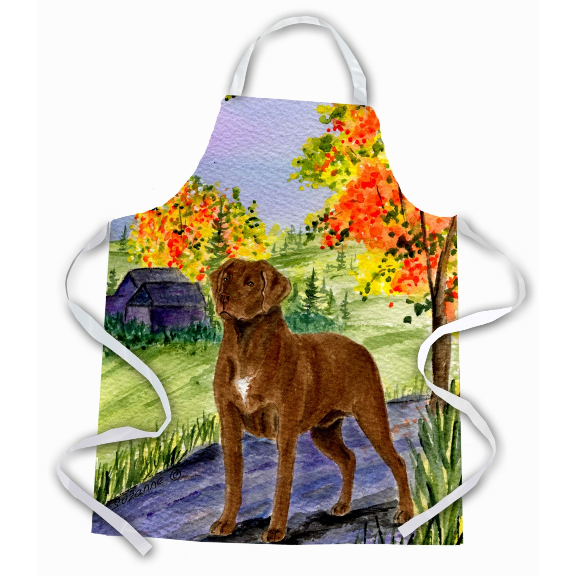 &quotCaroline's Treasures SS8427APRON Chesapeake Bay Retriever Apron, Large, Multicolor"