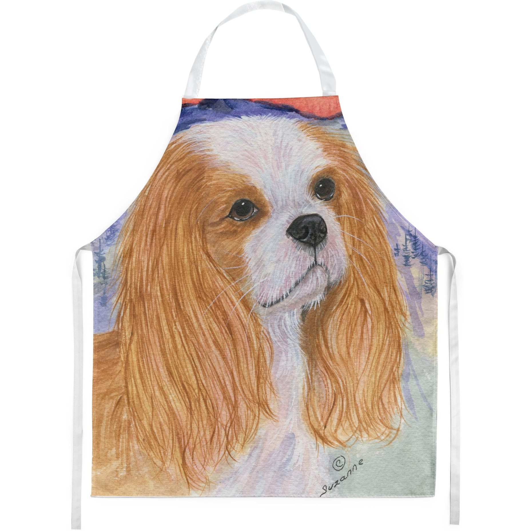 &quotCaroline's Treasures SS8164APRON Cavalier Spaniel Apron, Large, Multicolor"