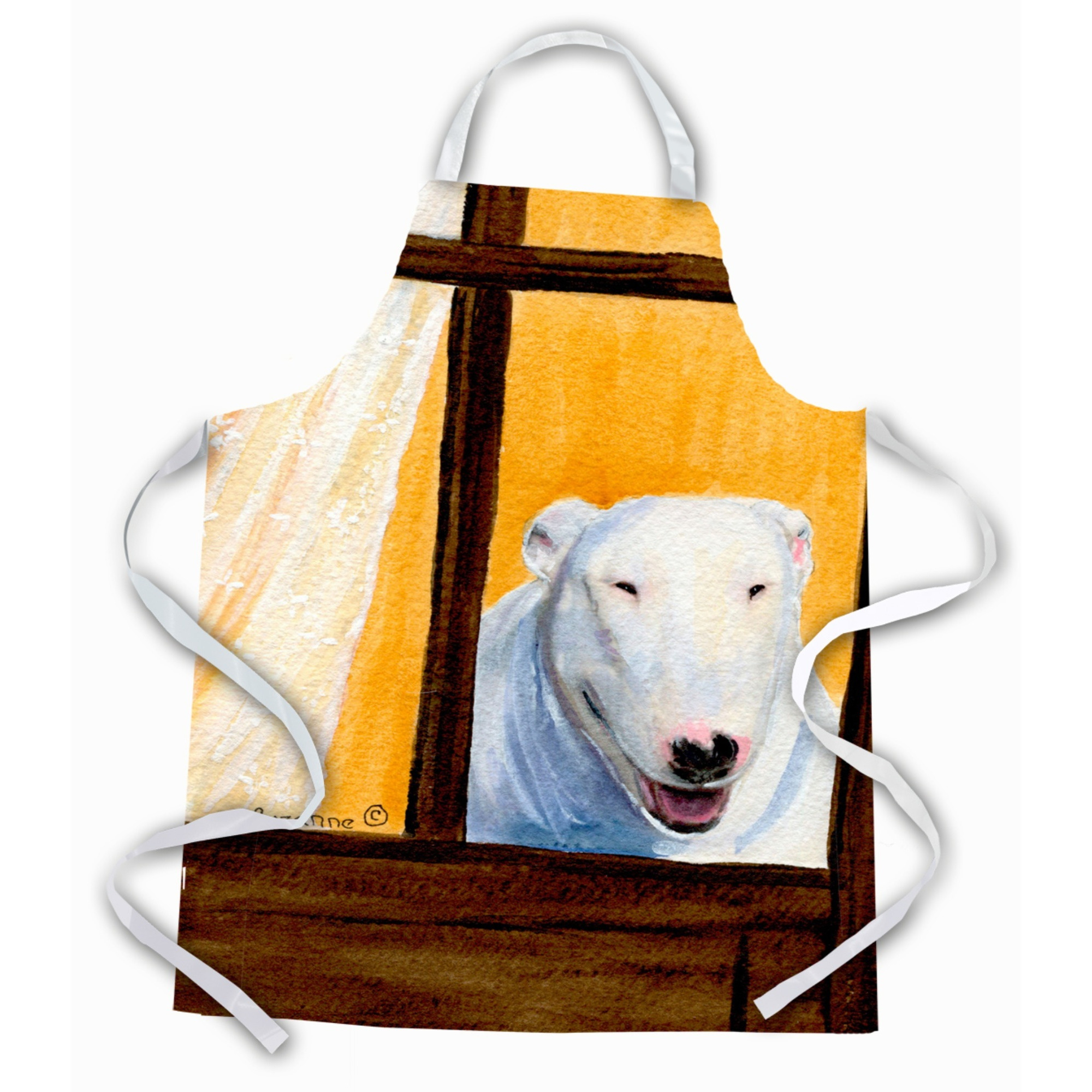&quotCaroline's Treasures SS8542APRON Bull Terrier Apron, Large, Multicolor"