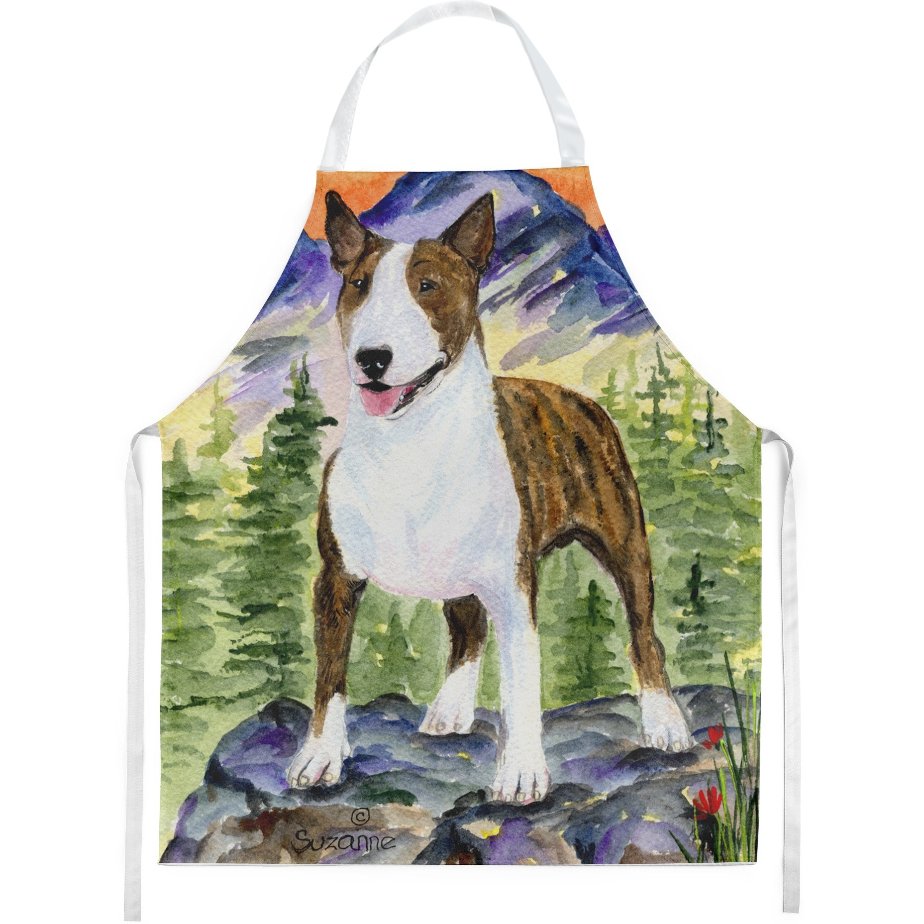 &quotCaroline's Treasures SS8167APRON Bull Terrier Apron, Large, Multicolor"