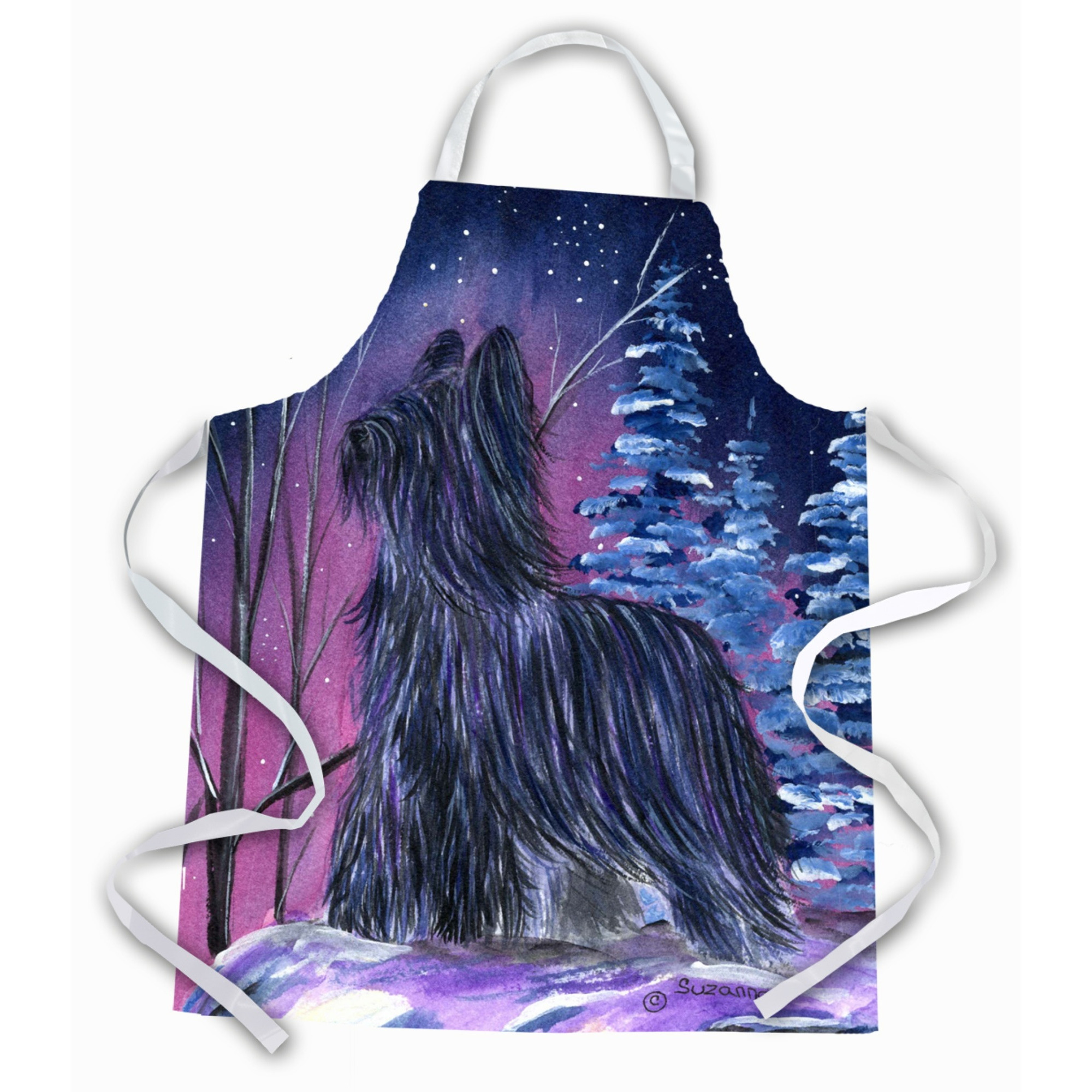 &quotCaroline's Treasures SS8366APRON Starry Night Briard Apron, Large, Multicolor"