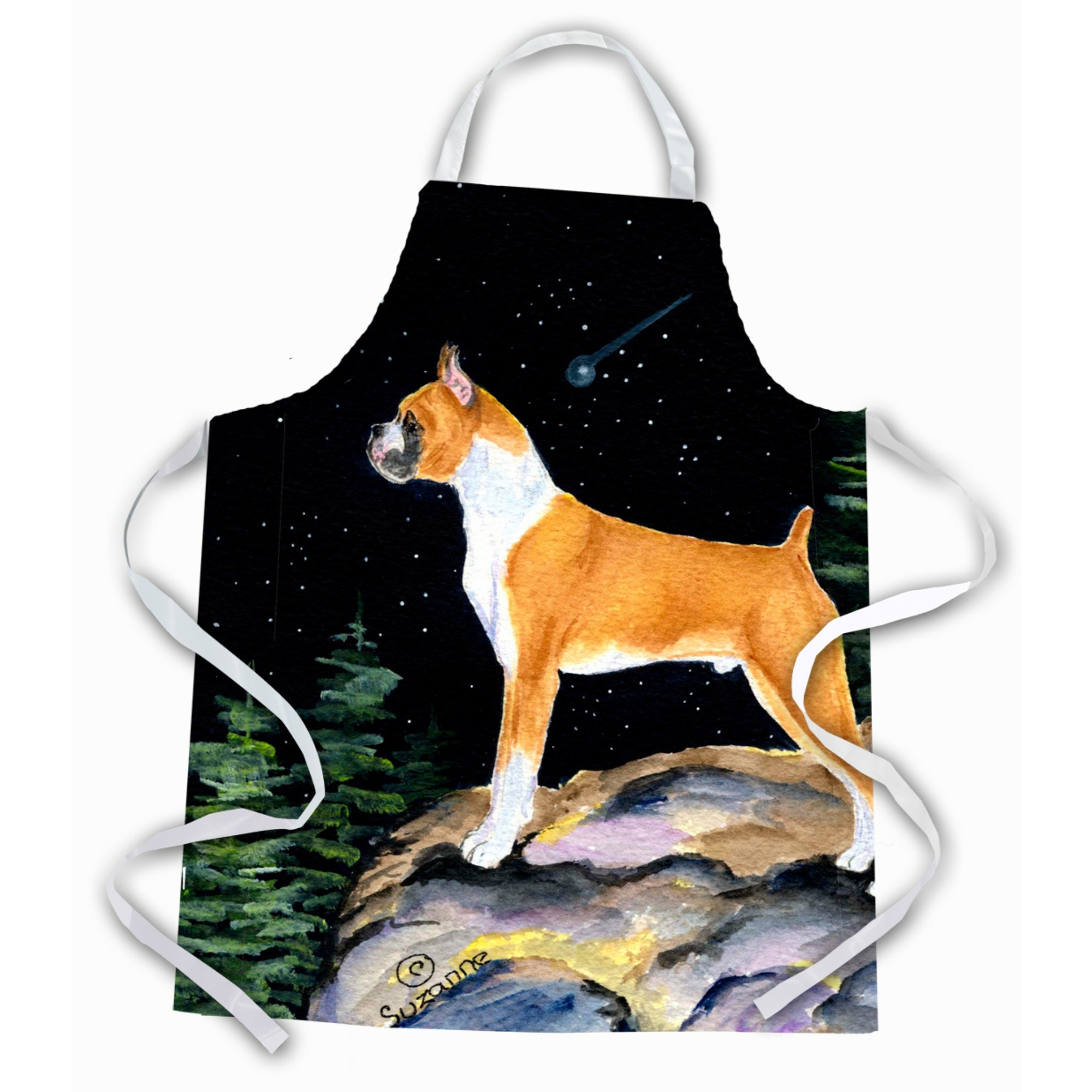 &quotCaroline's Treasures SS8496APRON Starry Night Boxer Apron, Large, Multicolor"