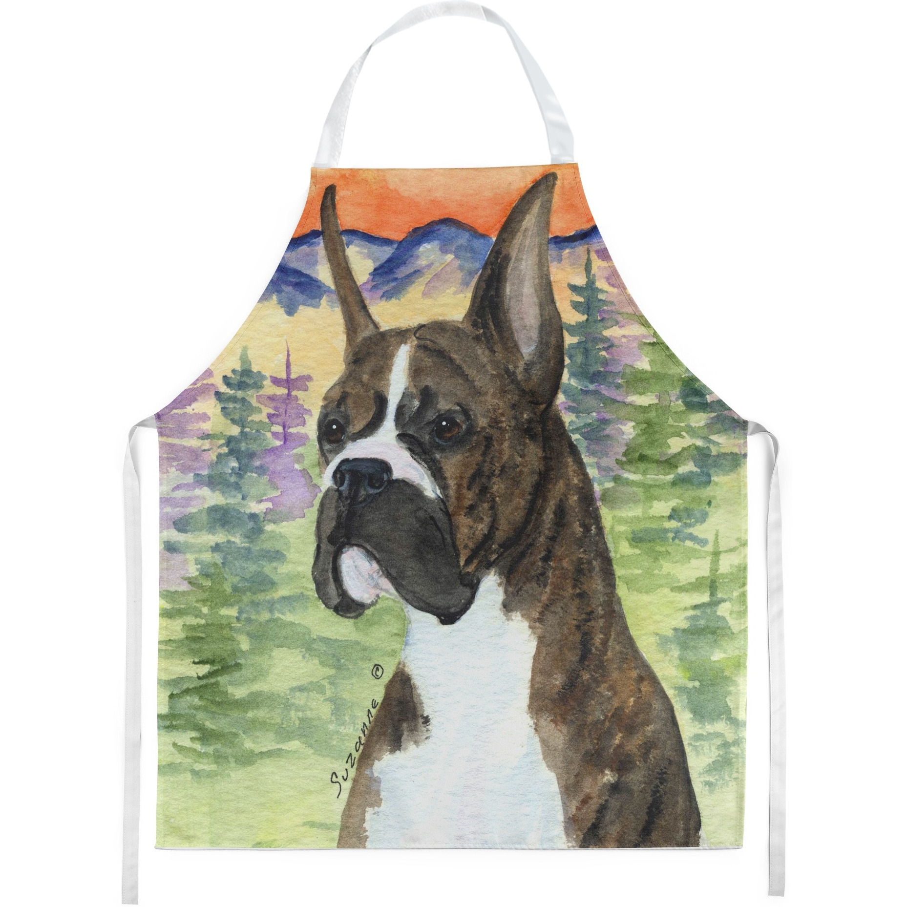 &quotCaroline's Treasures SS8199APRON Boxer Apron, Large, Multicolor"