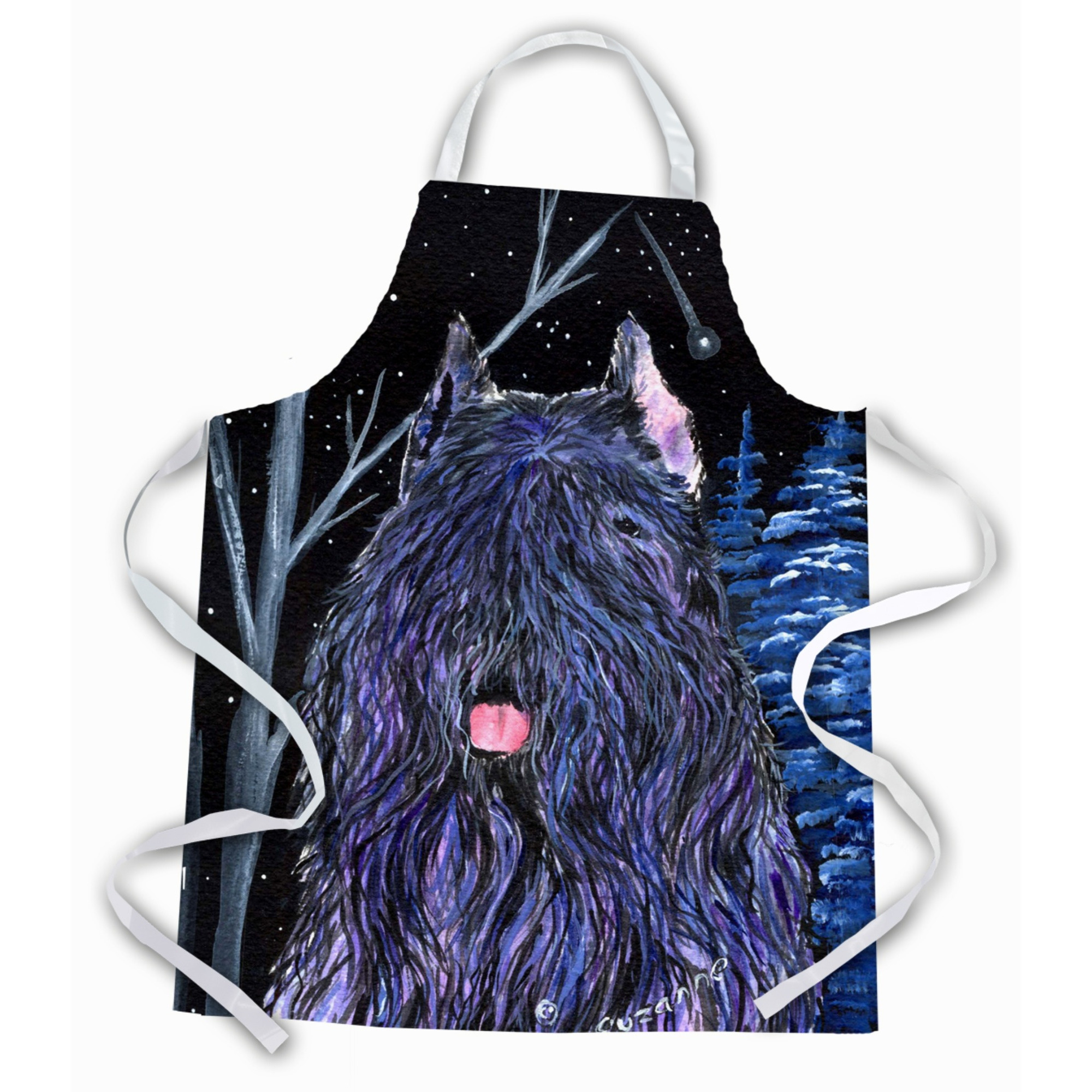 &quotCaroline's Treasures SS8394APRON Starry Night Bouvier des Flandres Apron, Large, Multicolor"