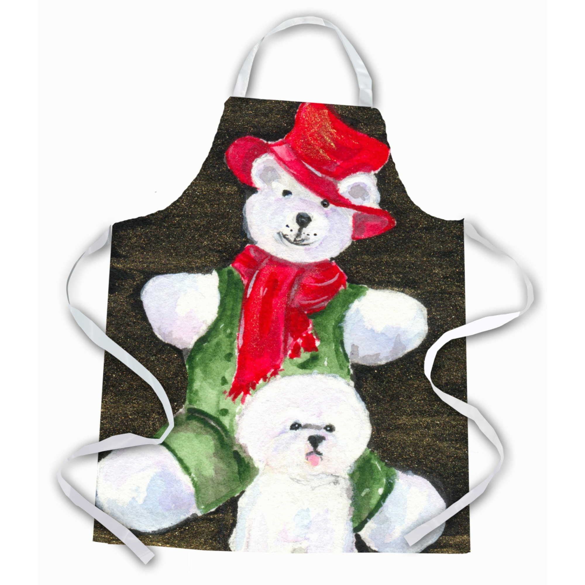 &quotCaroline's Treasures SS8948APRON Bichon Frise Apron, Large, Multicolor"