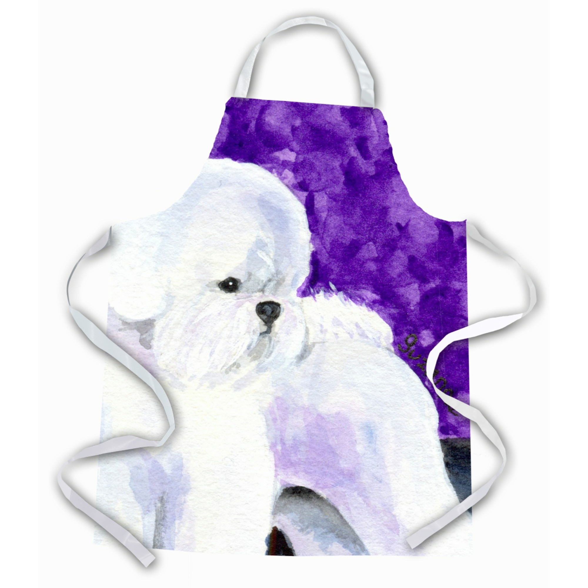 &quotCaroline's Treasures SS8692APRON Bichon Frise Apron, Large, Multicolor"