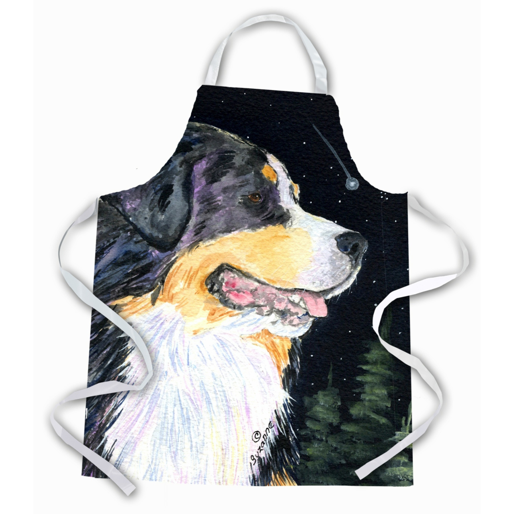 &quotCaroline's Treasures SS8512APRON Starry Night Bernese Mountain Dog Apron, Large, Multicolor"