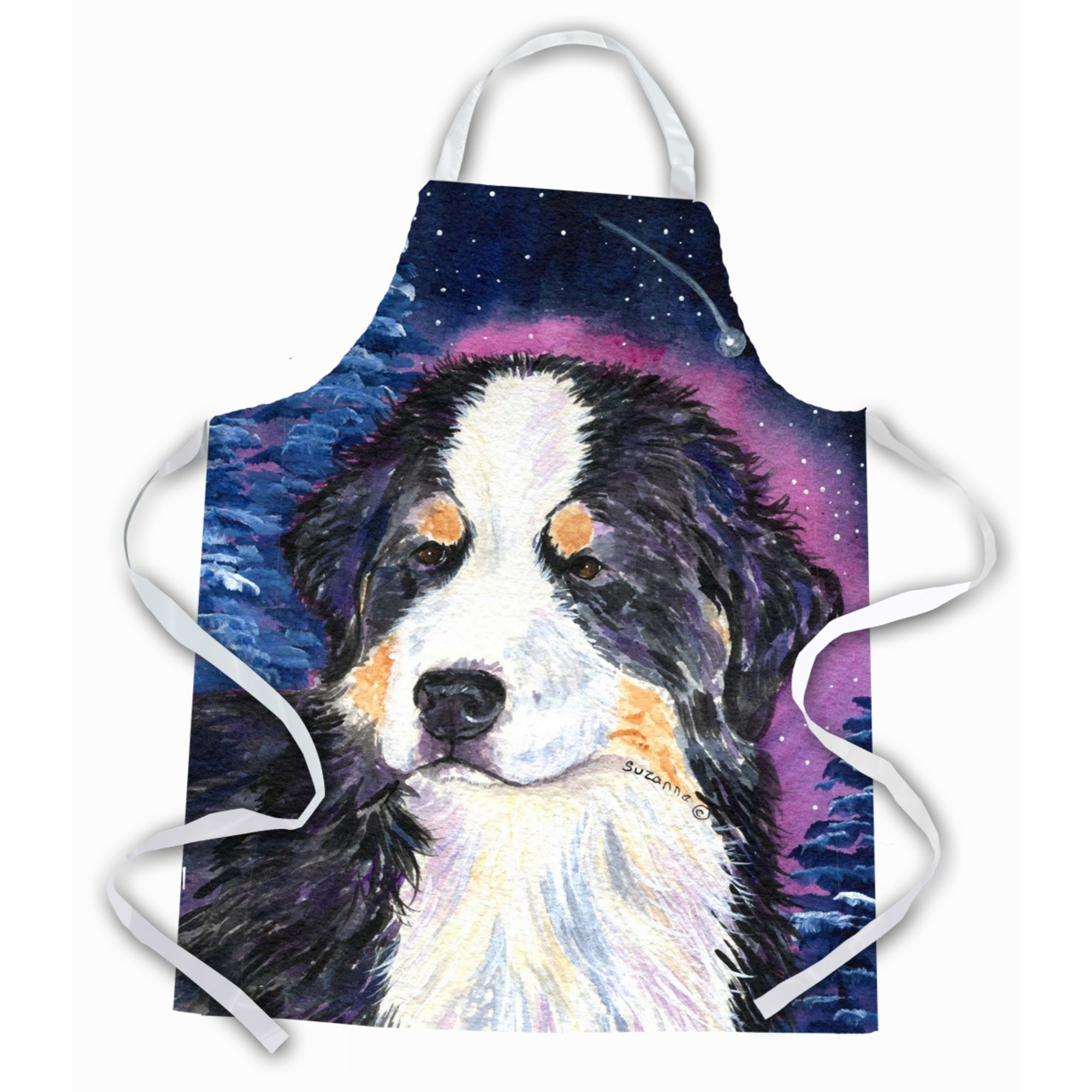 &quotCaroline's Treasures SS8446APRON Starry Night Bernese Mountain Dog Apron, Large, Multicolor"