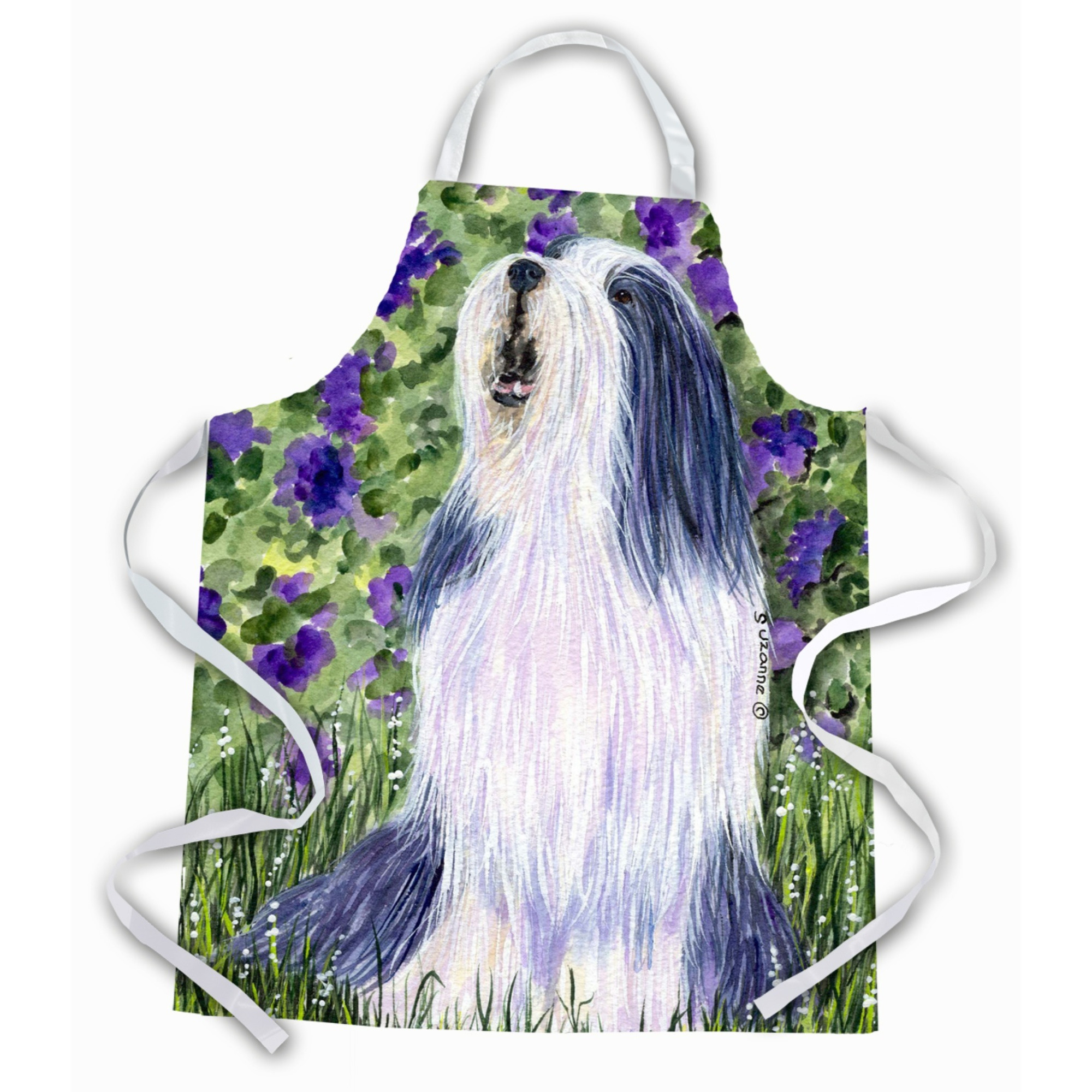 &quotCaroline's Treasures SS8602APRON Bearded Collie Apron, Large, Multicolor"