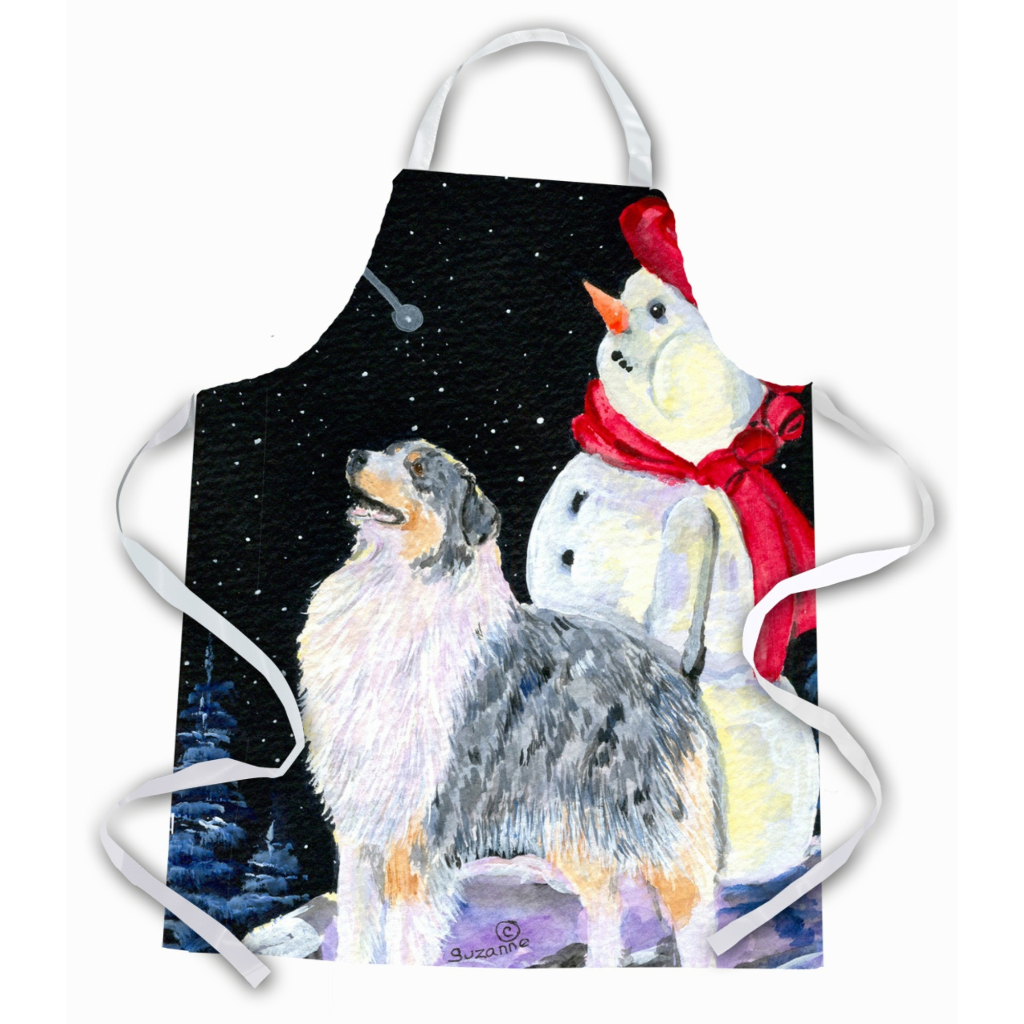 &quotCaroline's Treasures SS8574APRON Australian Shepherd Apron, Large, Multicolor"