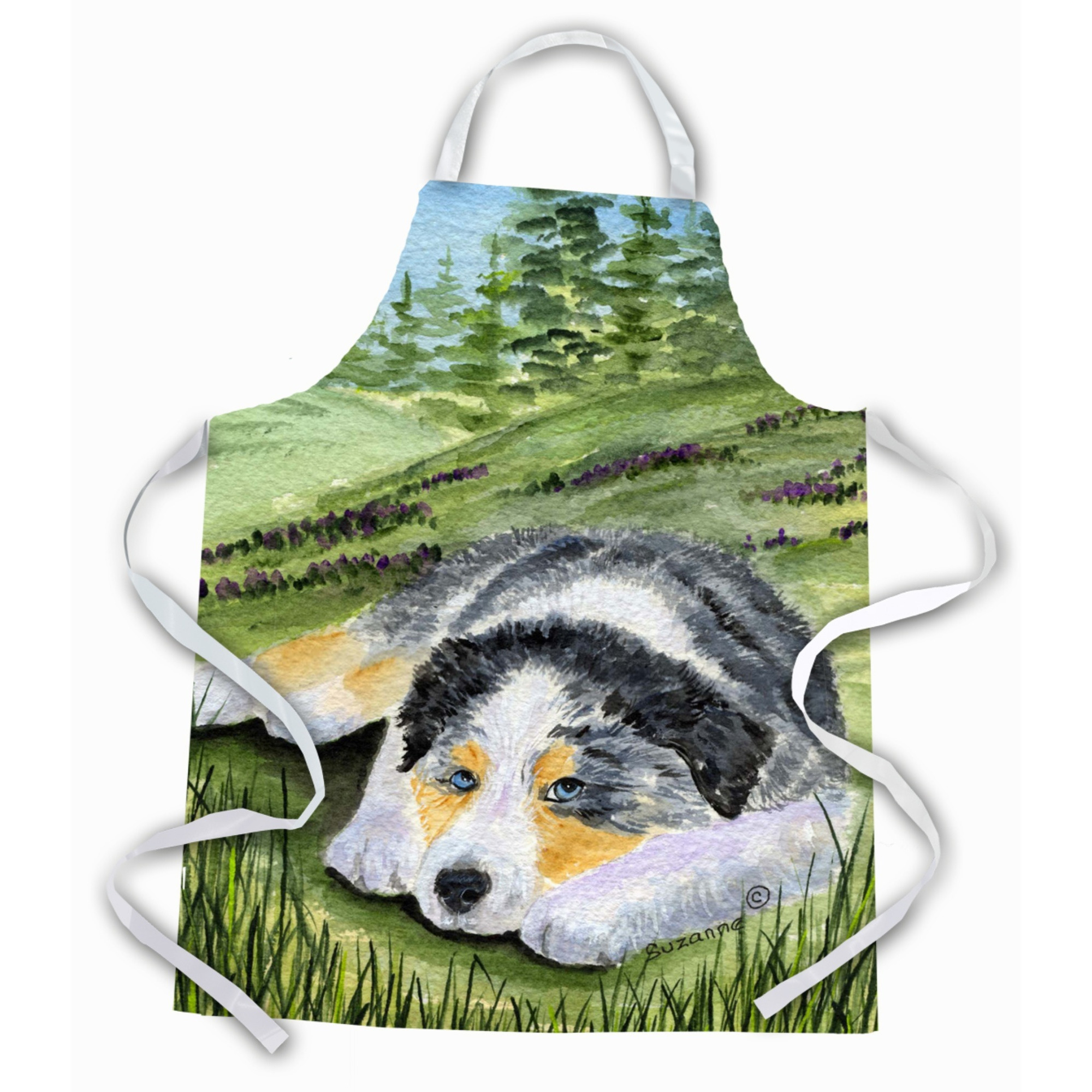 &quotCaroline's Treasures SS8283APRON Australian Shepherd Apron, Large, Multicolor"