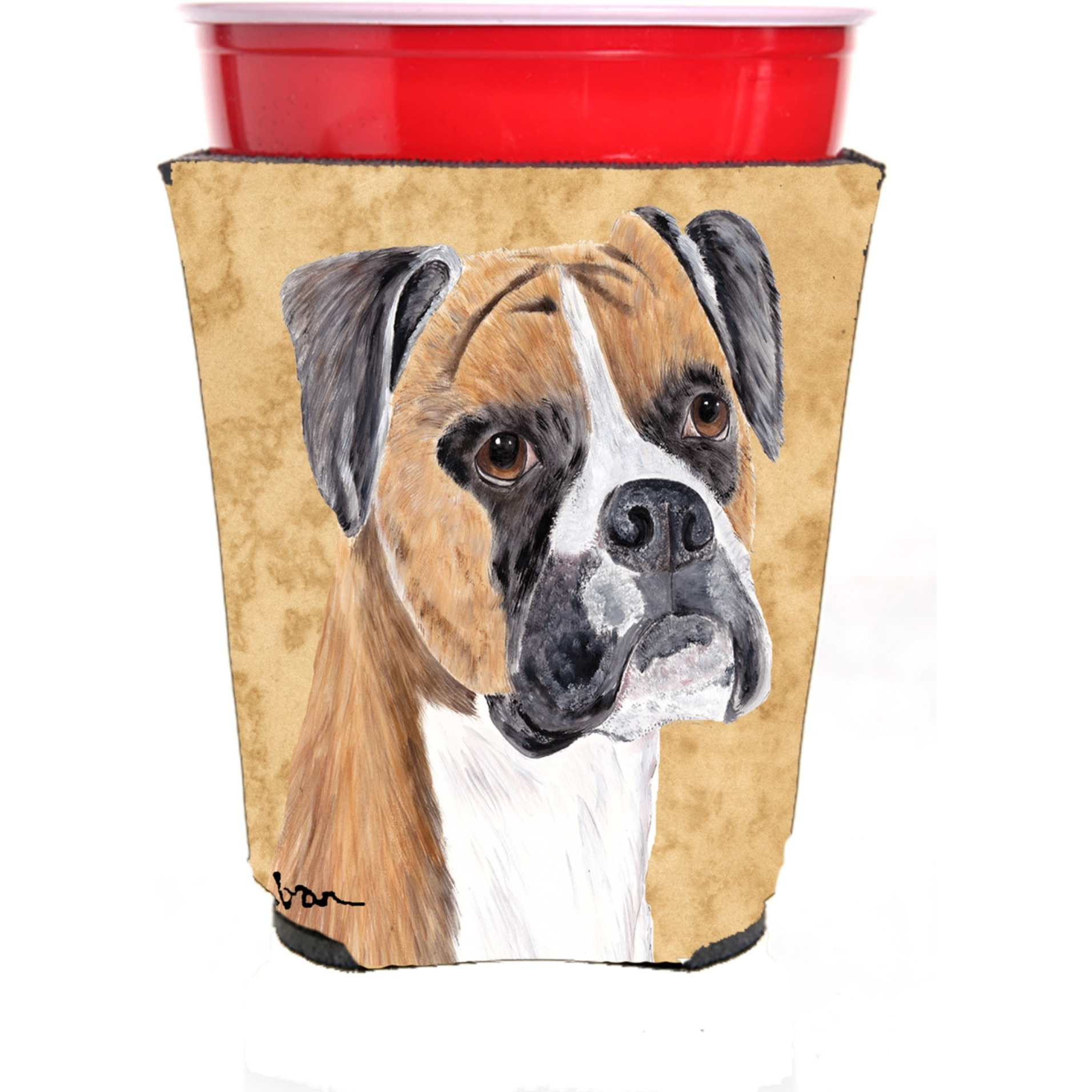 Boxer Red Solo Cup Beverage Insulator Hugger