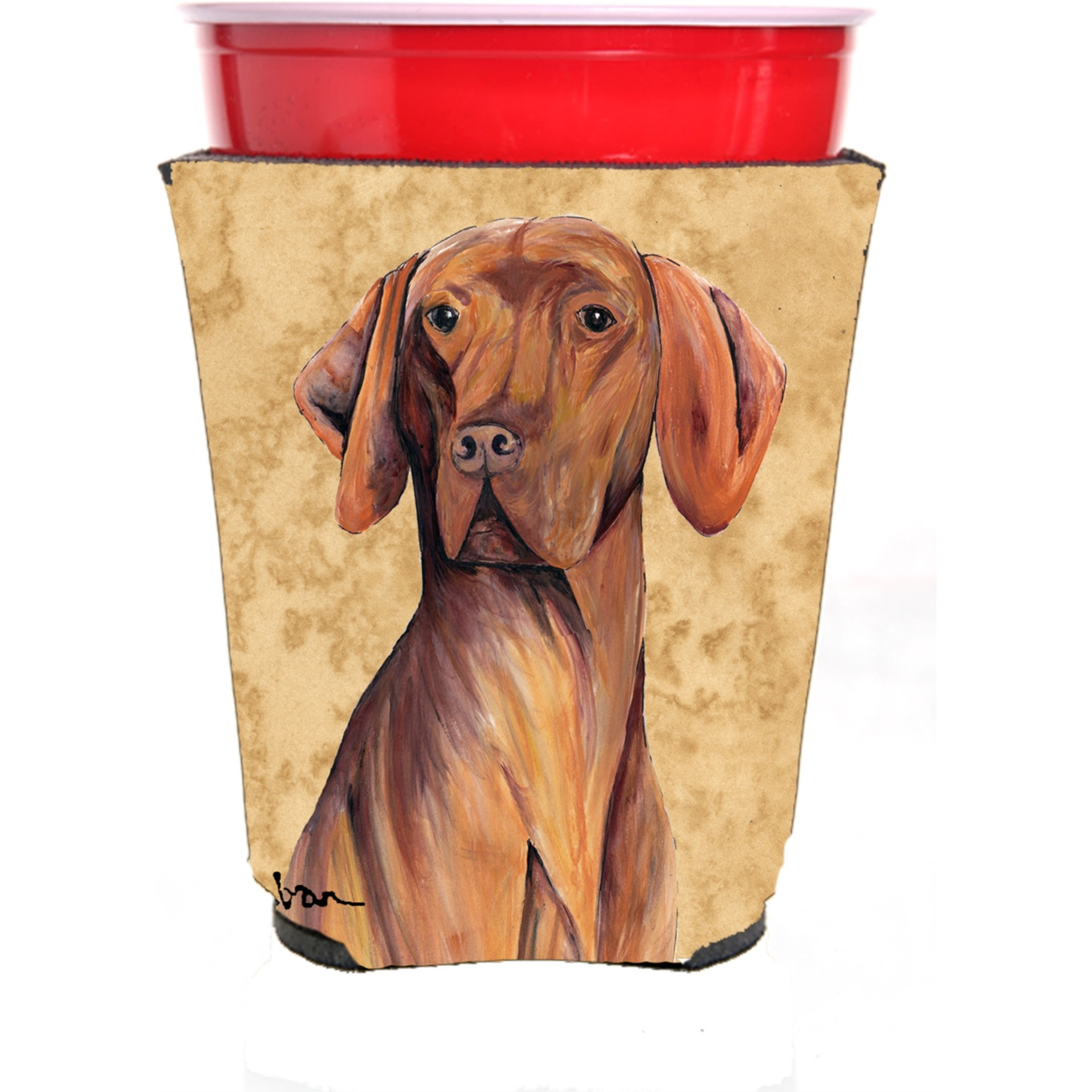Vizsla Red Solo Cup Beverage Insulator Hugger