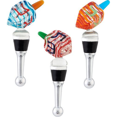 LS Arts HK-016 Bottle Stoppers - Hanukkah Dreidel