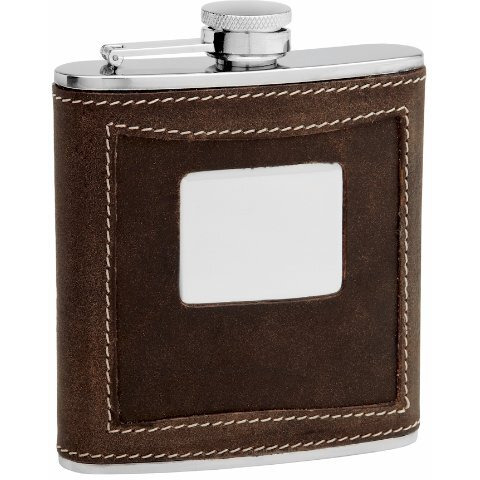 6 Oz. Distressed Genuine Leather Hip Flask Holders
