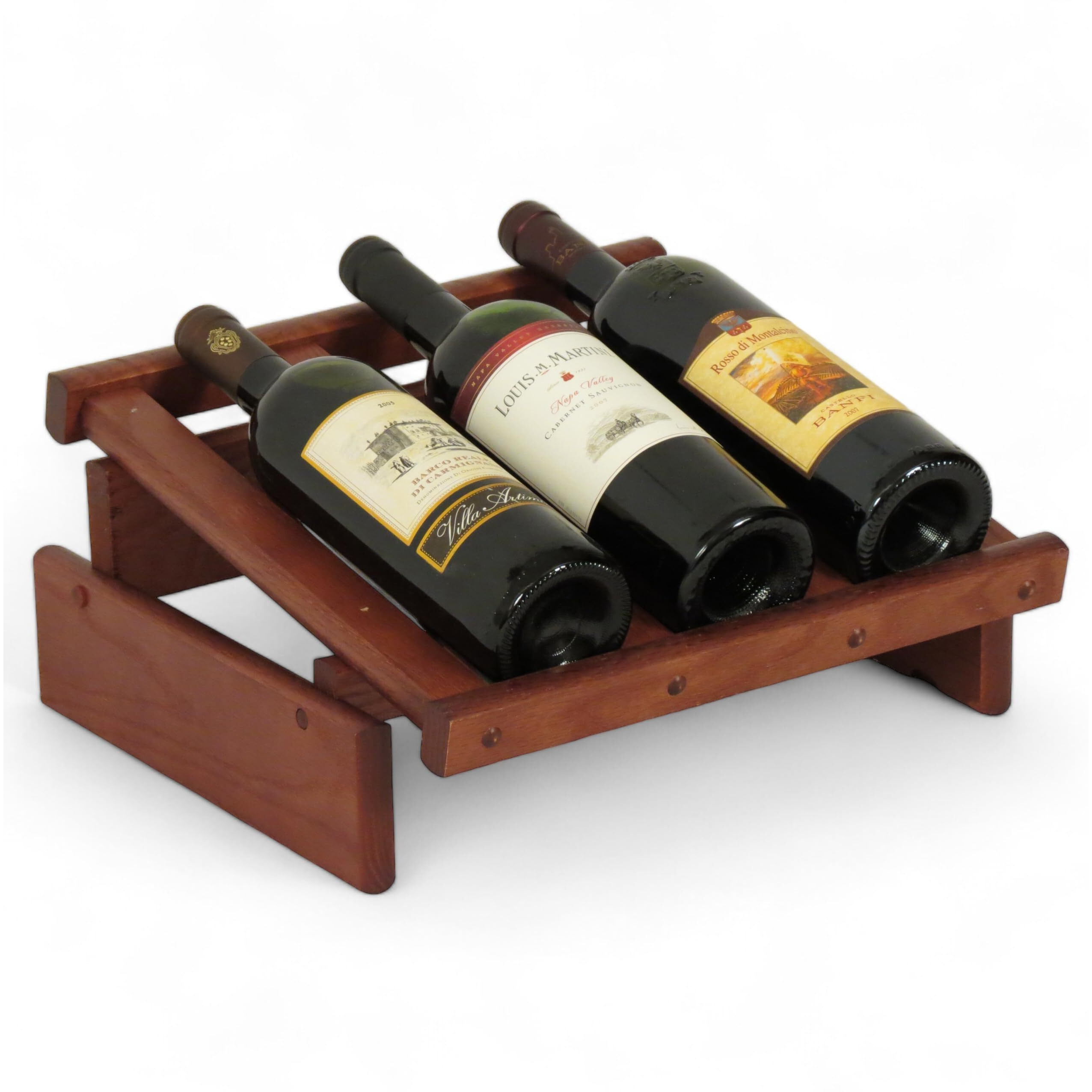 Wooden Mallet WRD3MH 3 Bottle Dakota Wine Display