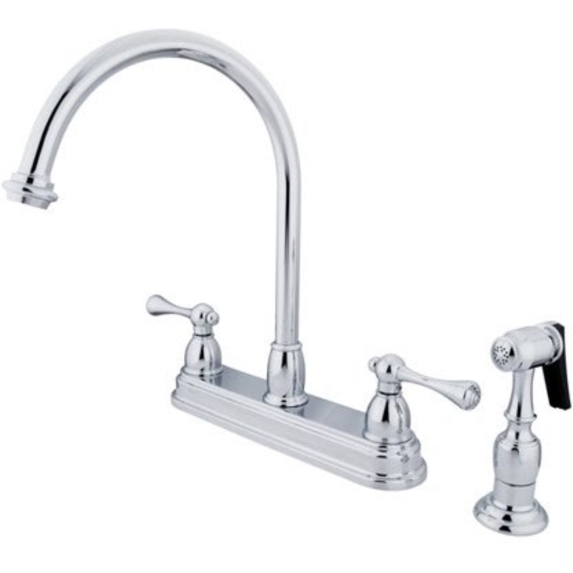 Kingston Brass KB3751BLBS Vintage Centerset Kitchen Faucet, Polished Chrome