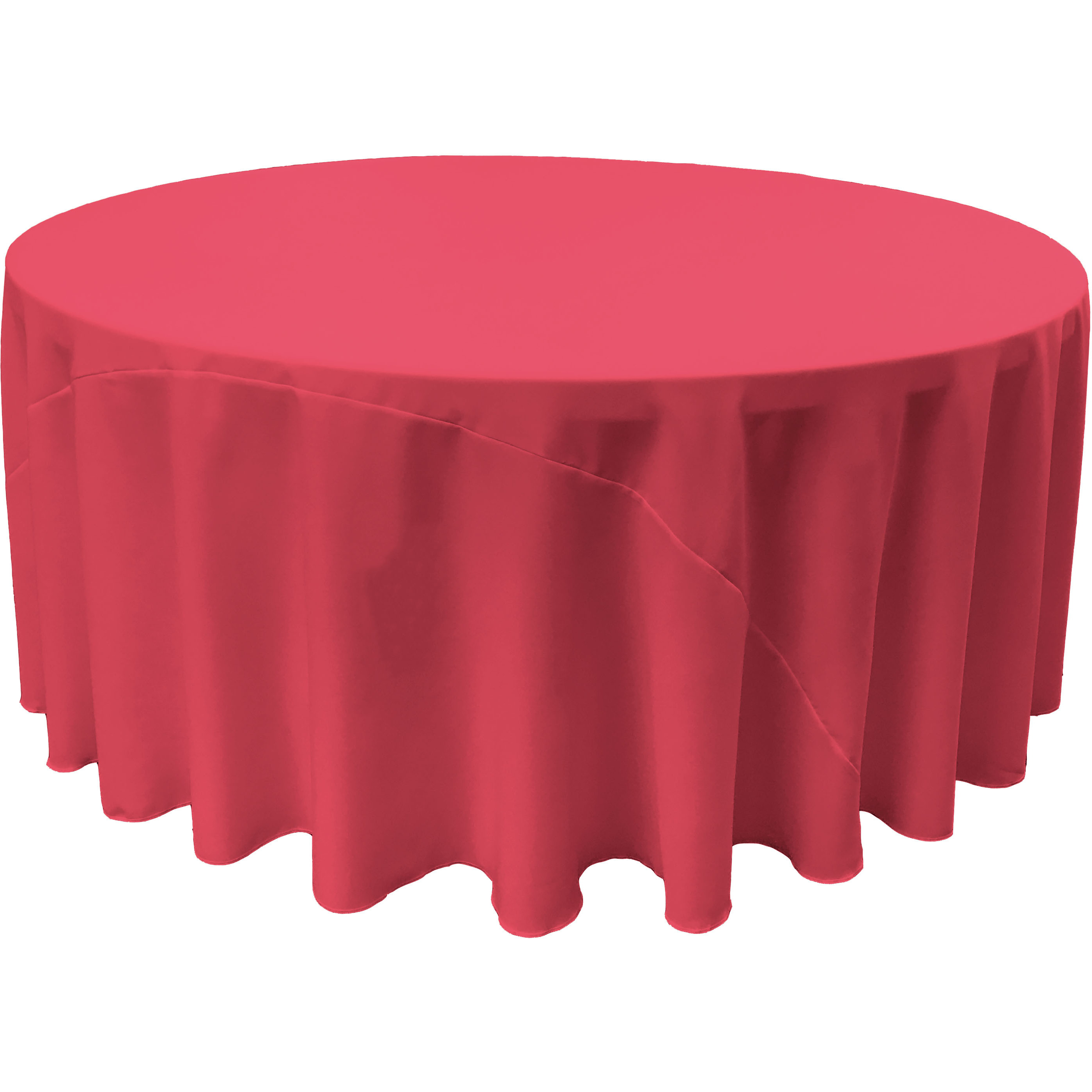 LA Linen Polyester Poplin Tablecloth 120-Inches Round, Fuchsia