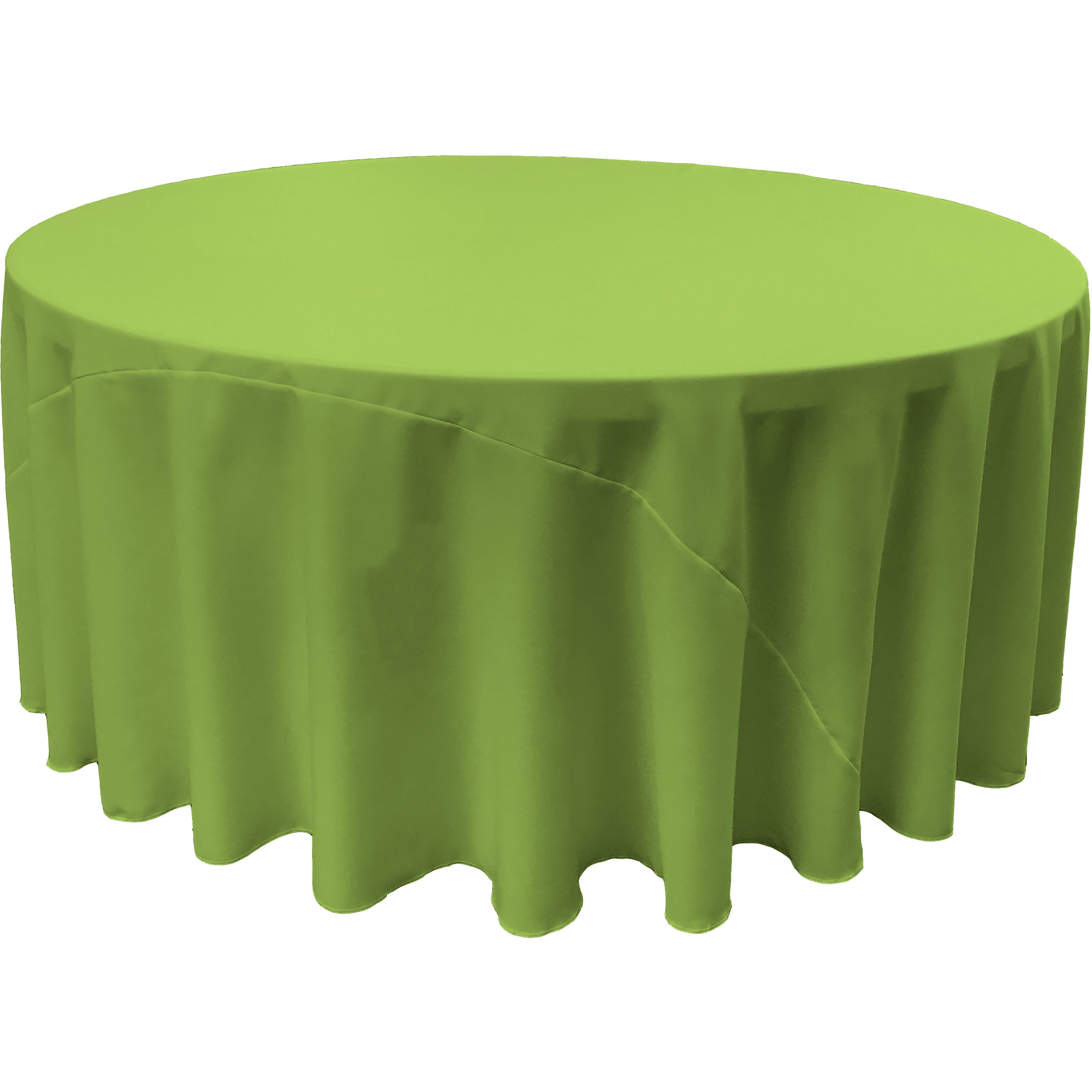 LA Linen Polyester Poplin Tablecloth 120-Inches Round, Lime