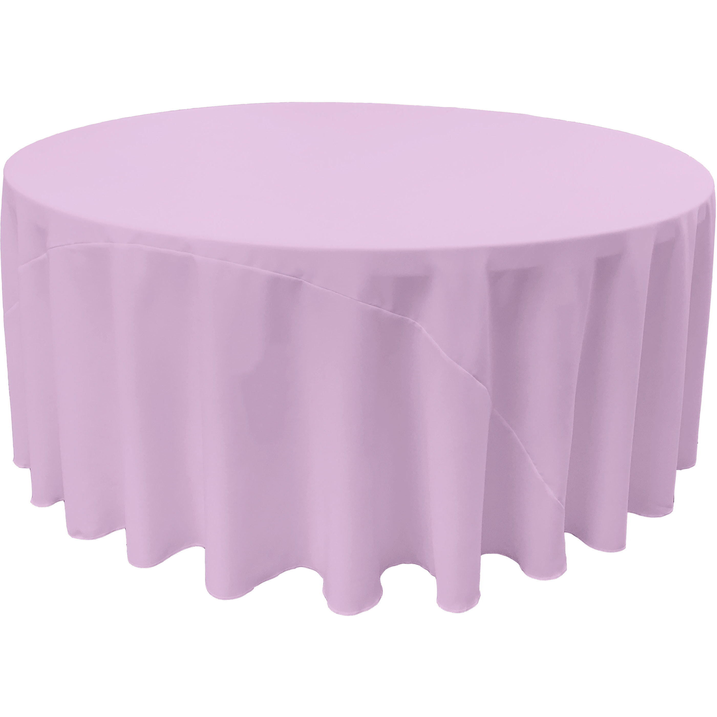 LA Linen Polyester Poplin Tablecloth 120-Inches Round, Lilac