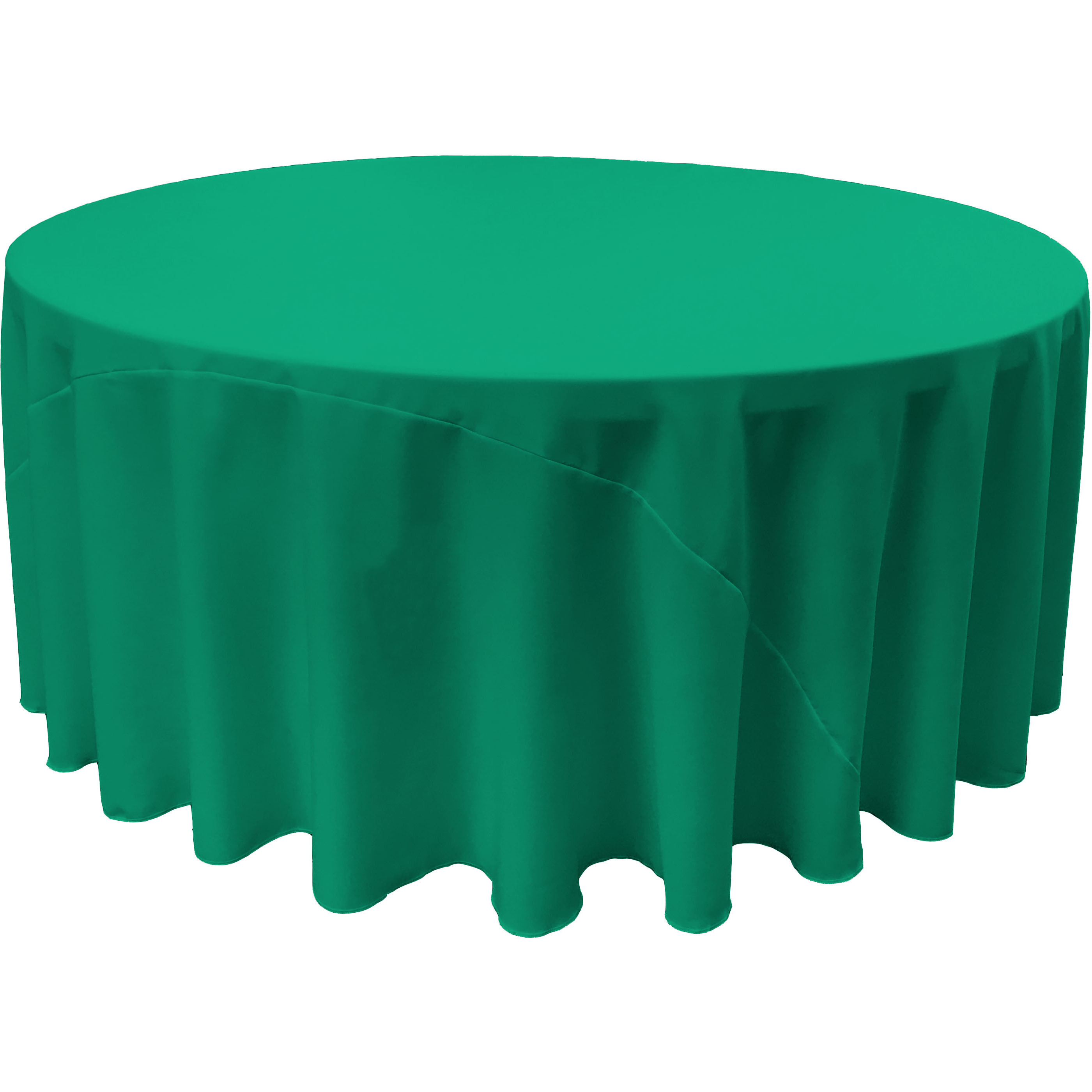 LA Linen Polyester Poplin Tablecloth 120-Inches Round, Jade