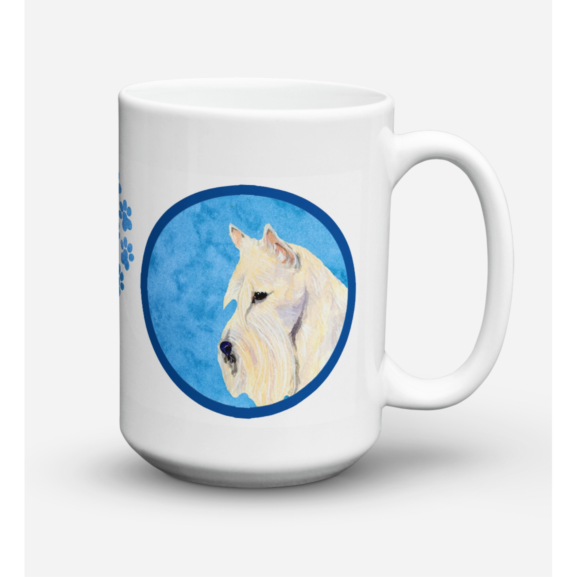 &quotCaroline's Treasures SS4806-BU-CM15 Scottish Terrier Microwavable Ceramic Coffee Mug, 15 oz, Multicolor"