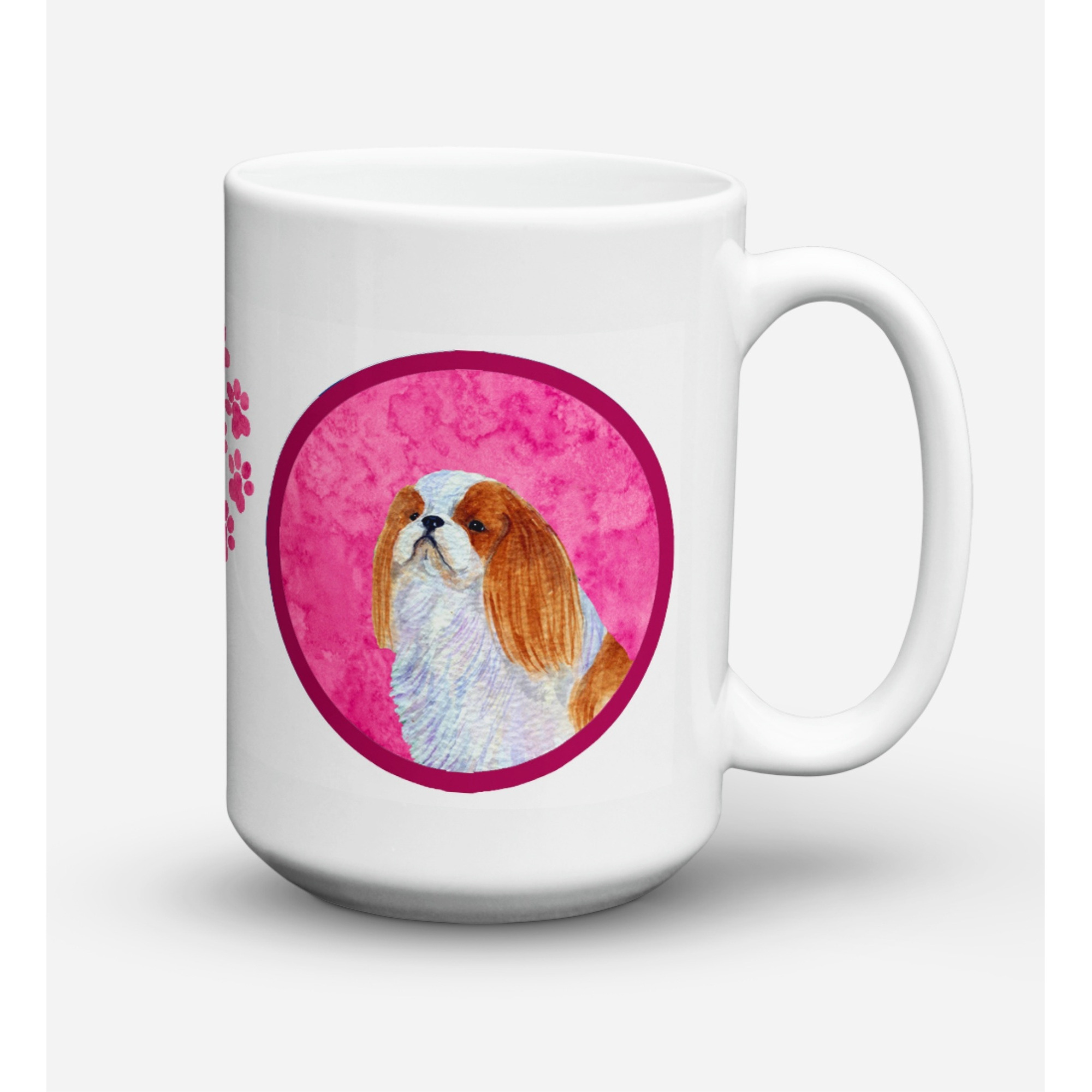 &quotCaroline's Treasures SS4783-PK-CM15 English Toy Spaniel Microwavable Ceramic Coffee Mug, 15 oz, Multicolor"