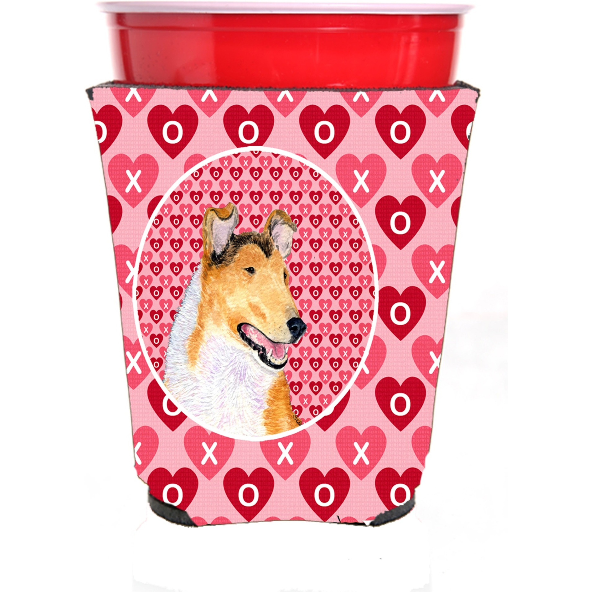 Collie Smooth  Red Solo Cup Beverage Insulator Hugger