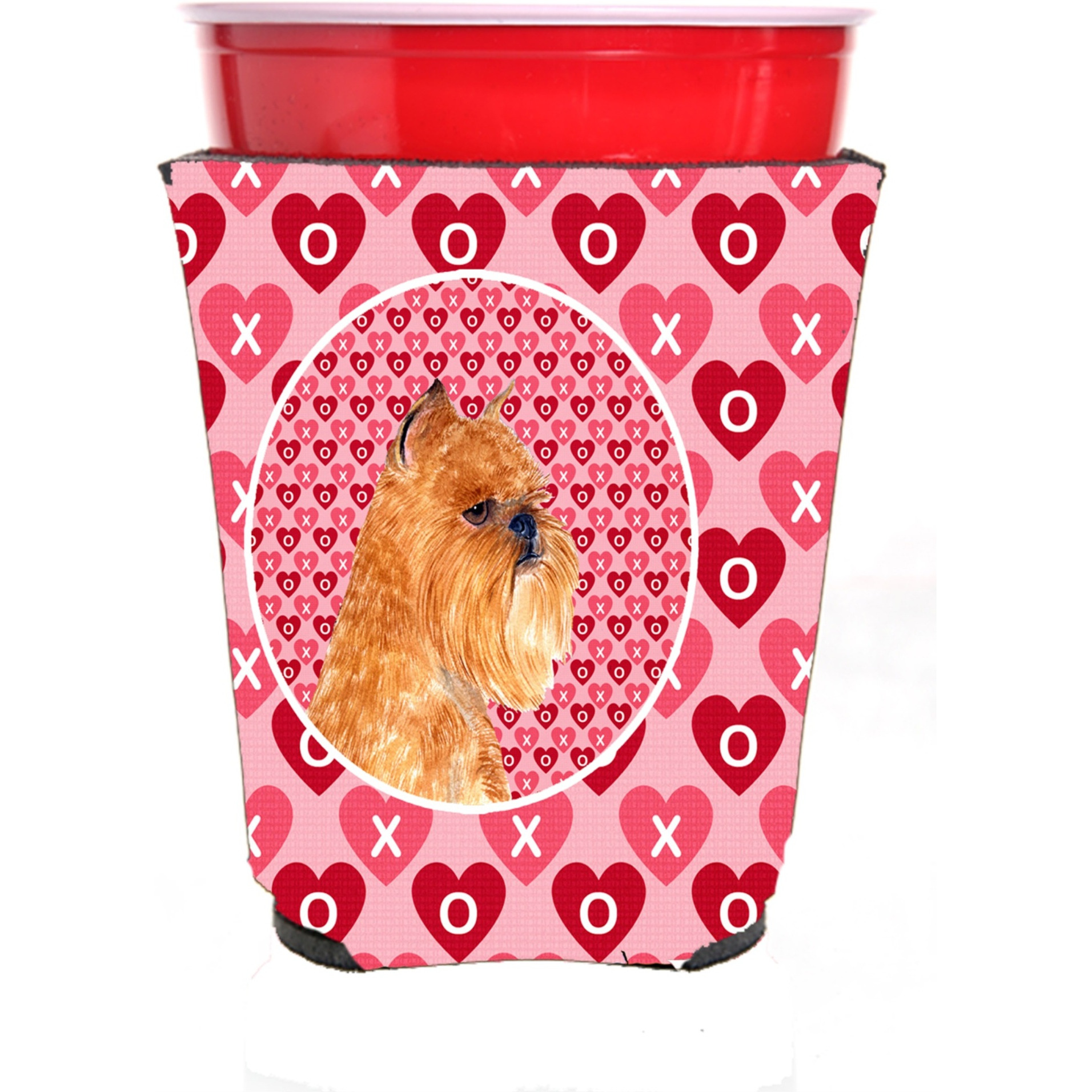 Brussels Griffon  Red Solo Cup Beverage Insulator Hugger