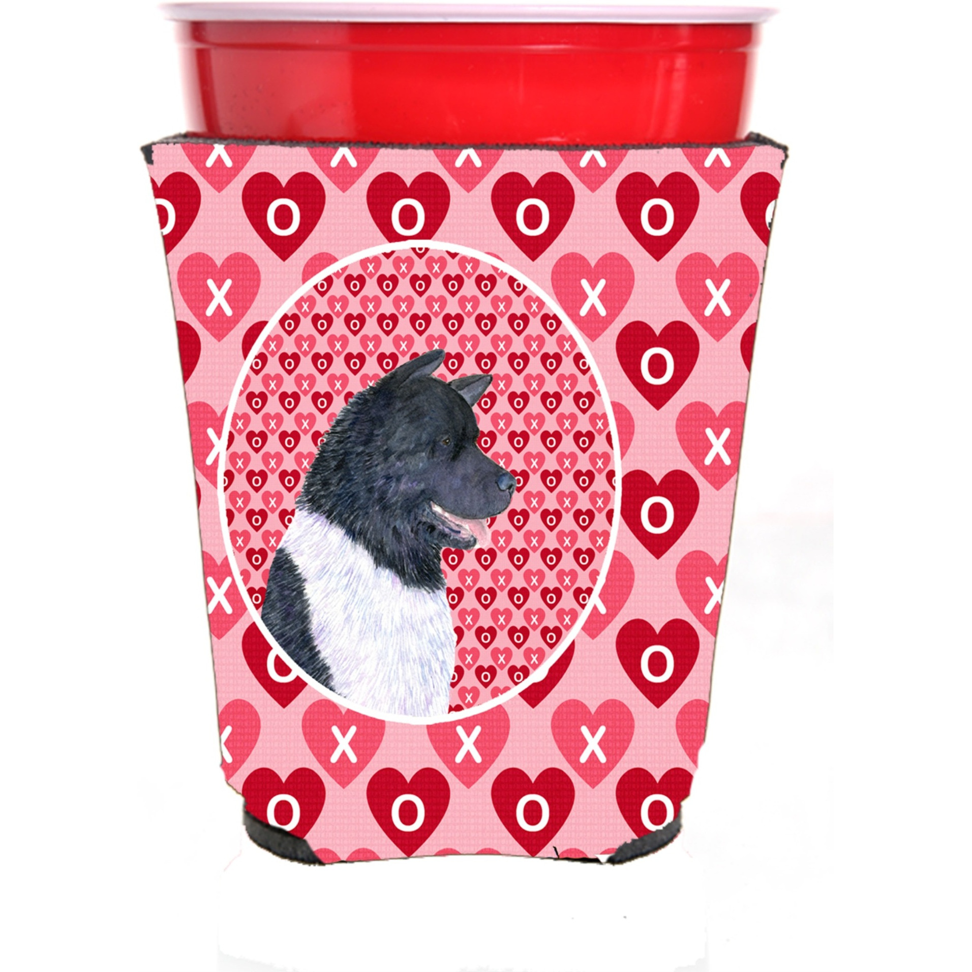 Akita  Red Solo Cup Beverage Insulator Hugger