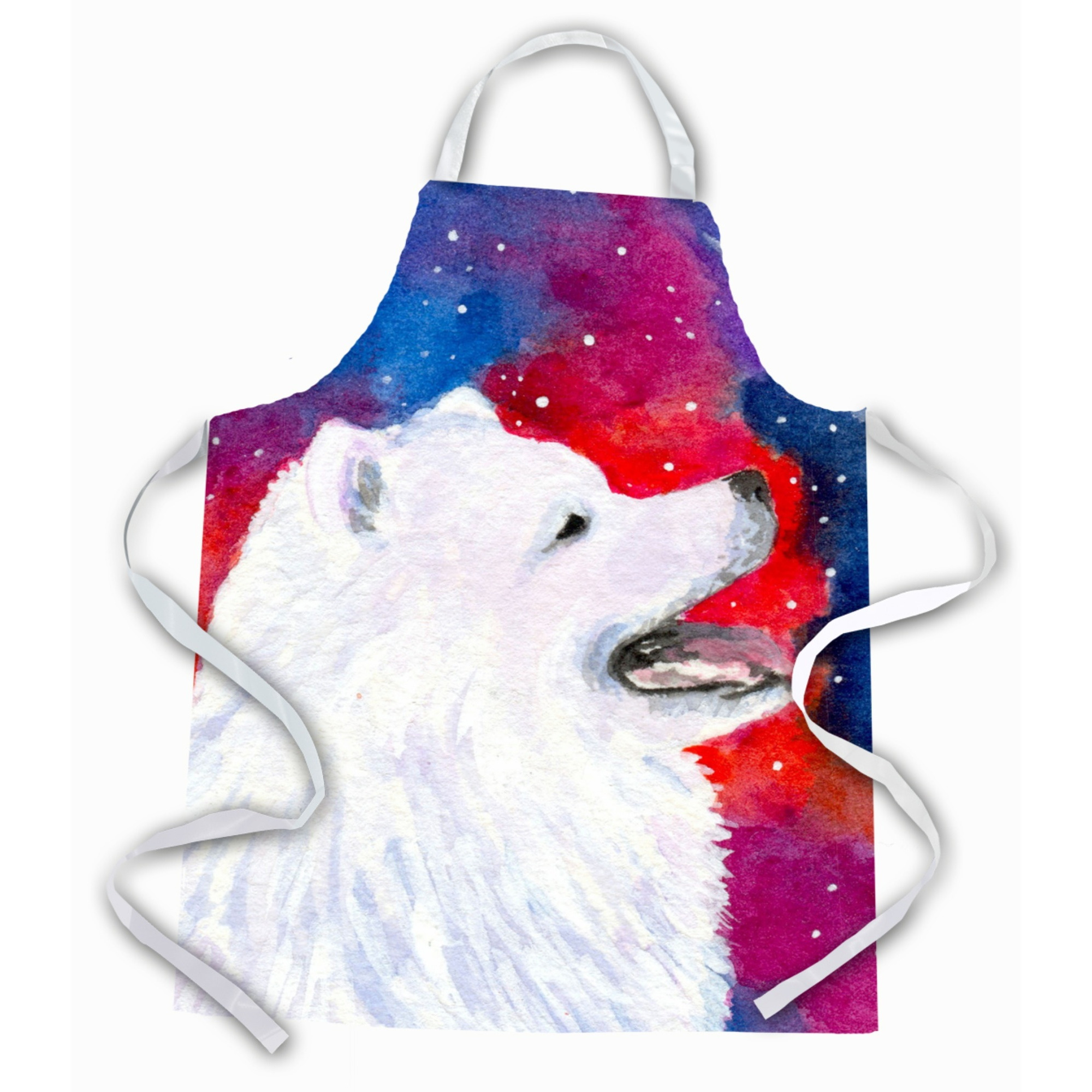 &quotCaroline's Treasures SS8752APRON Samoyed Apron, Large, Multicolor"