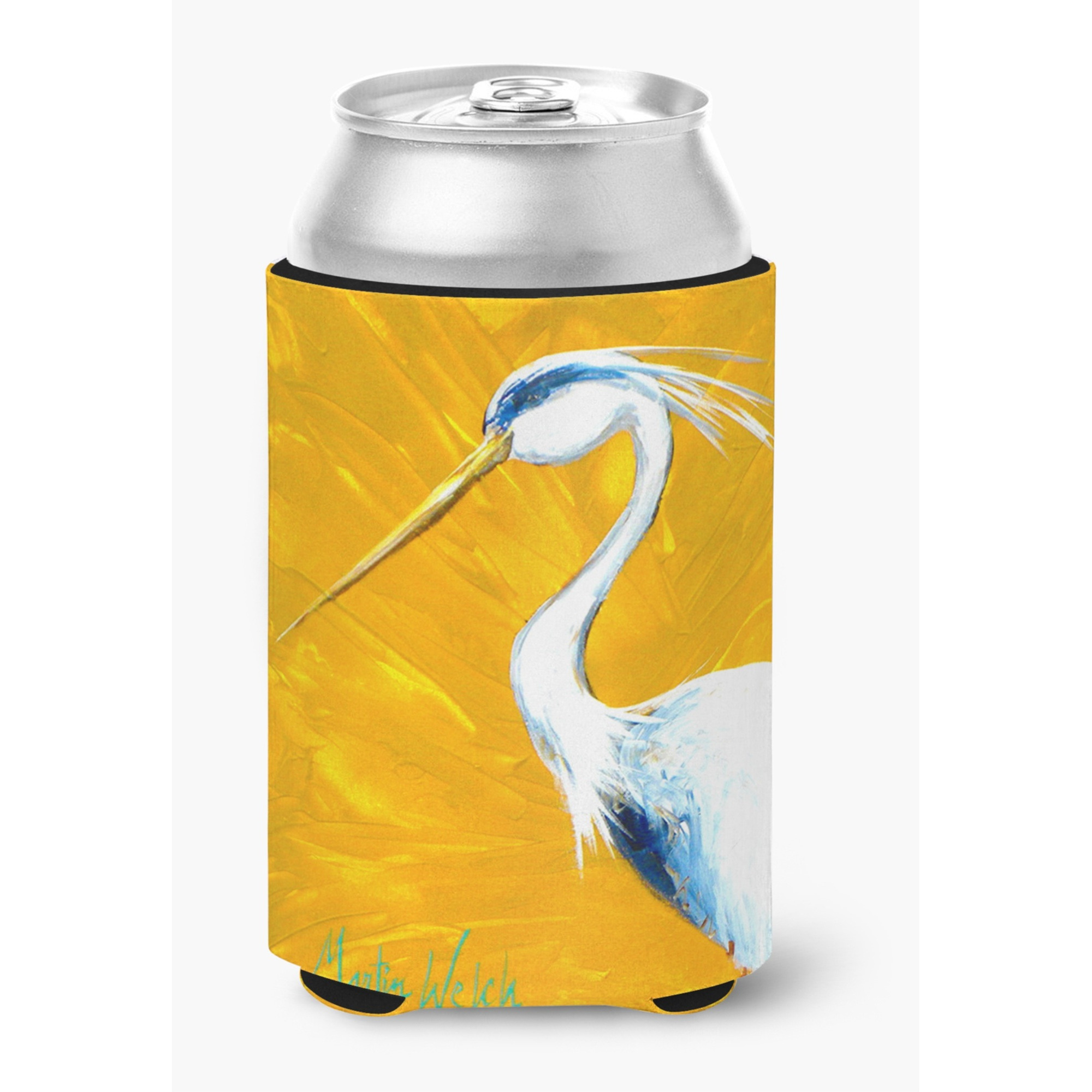 Bird - Blue Heron Col Mustard Can or Bottle Beverage Insulator Hugger