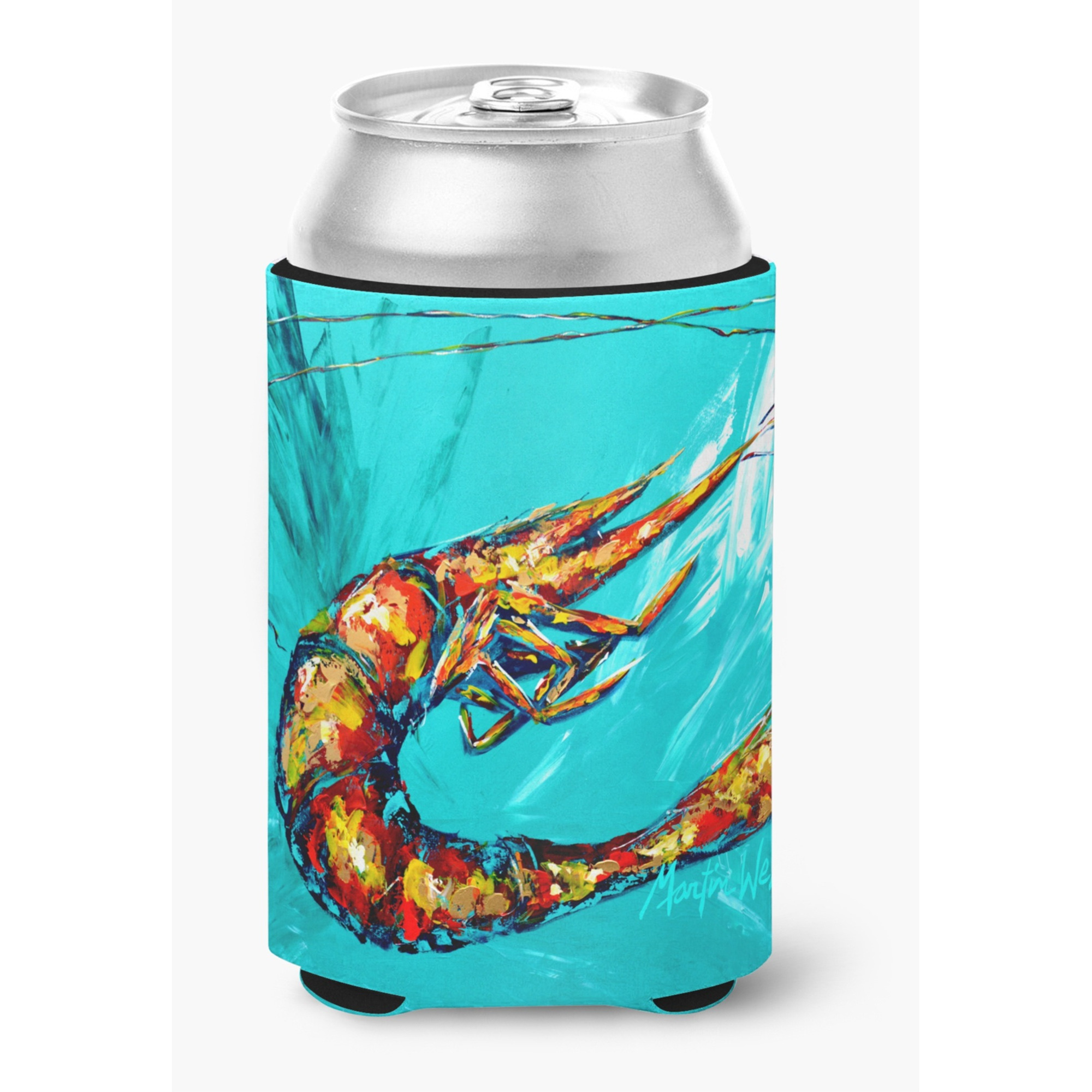 Shrimp Splish Splash Can or Bottle Beverage Insulator Hugger