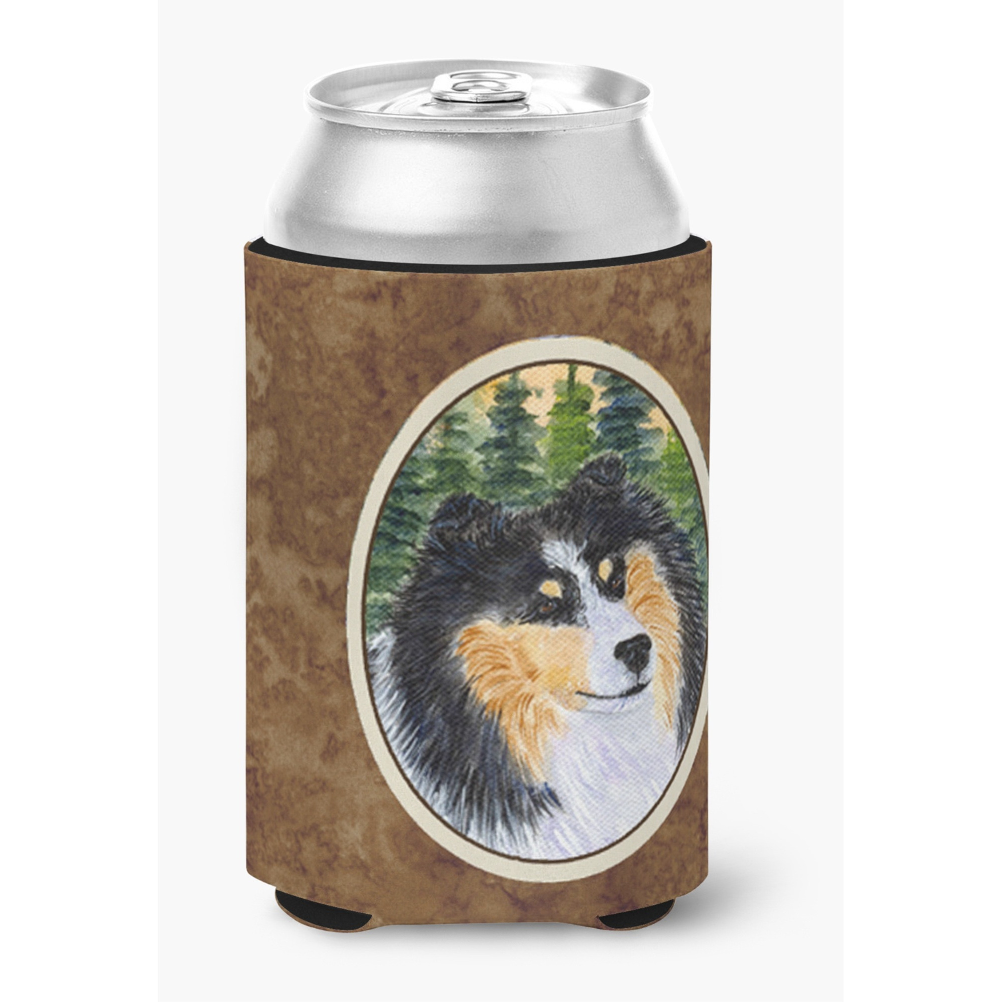 Sheltie Can or Bottle Beverage Insulator Hugger