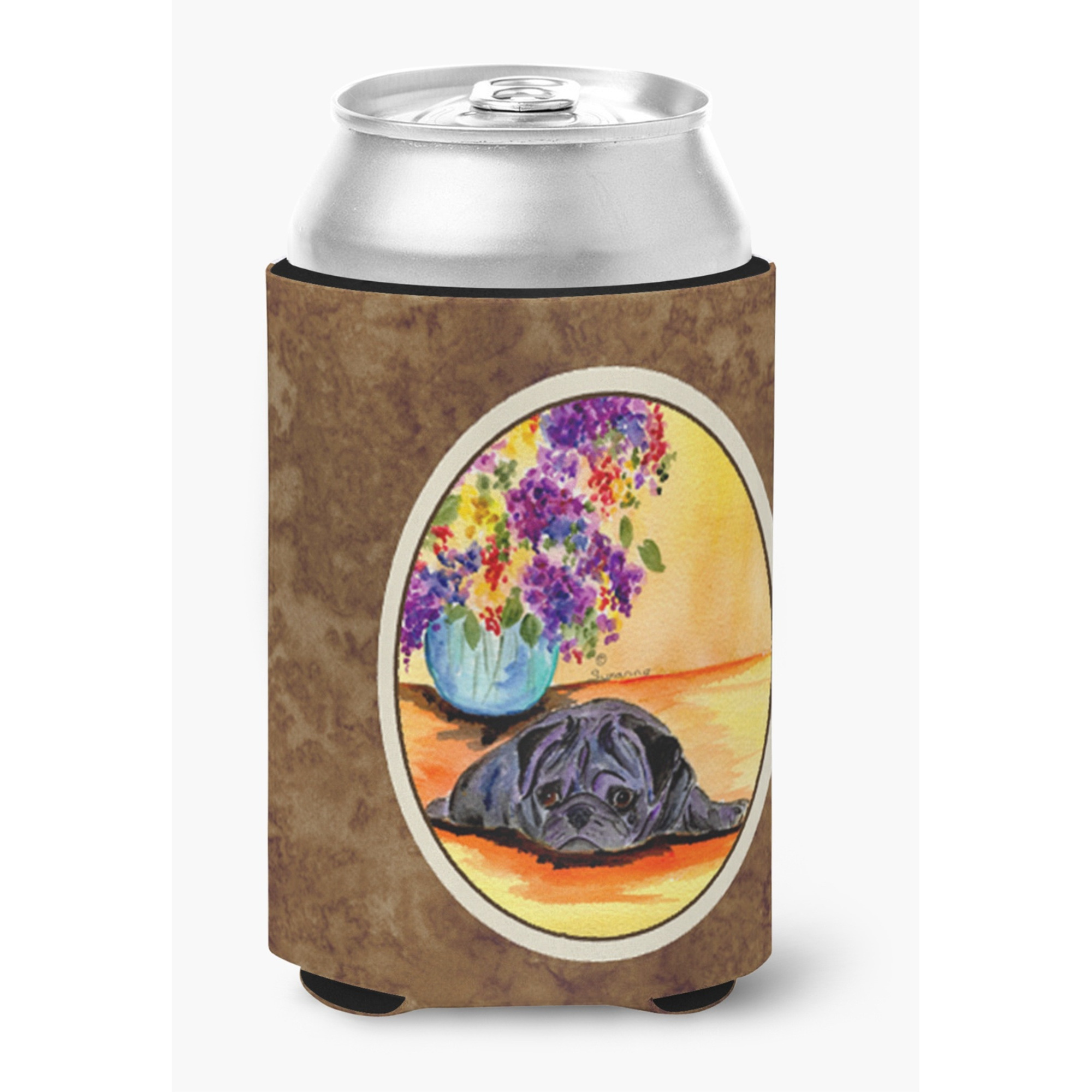 Pug Can or Bottle Beverage Insulator Hugger