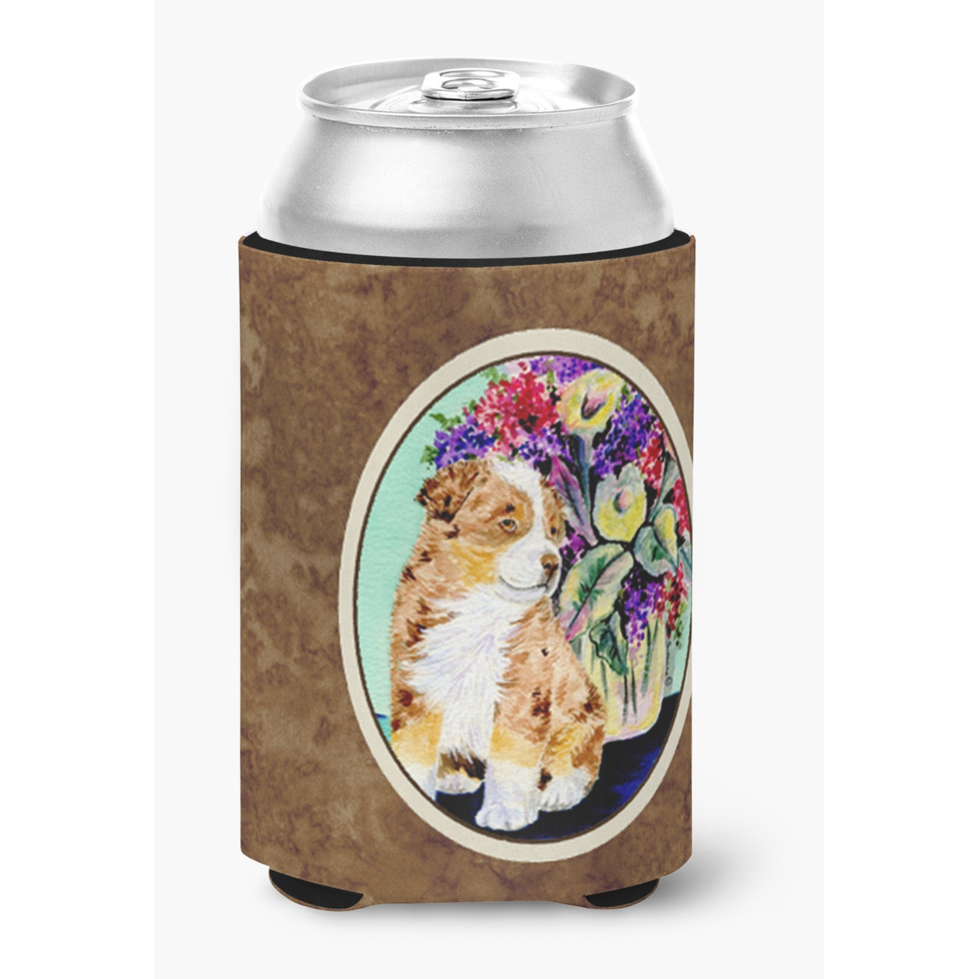 Australian Shepherd Can or Bottle Beverage Insulator Hugger
