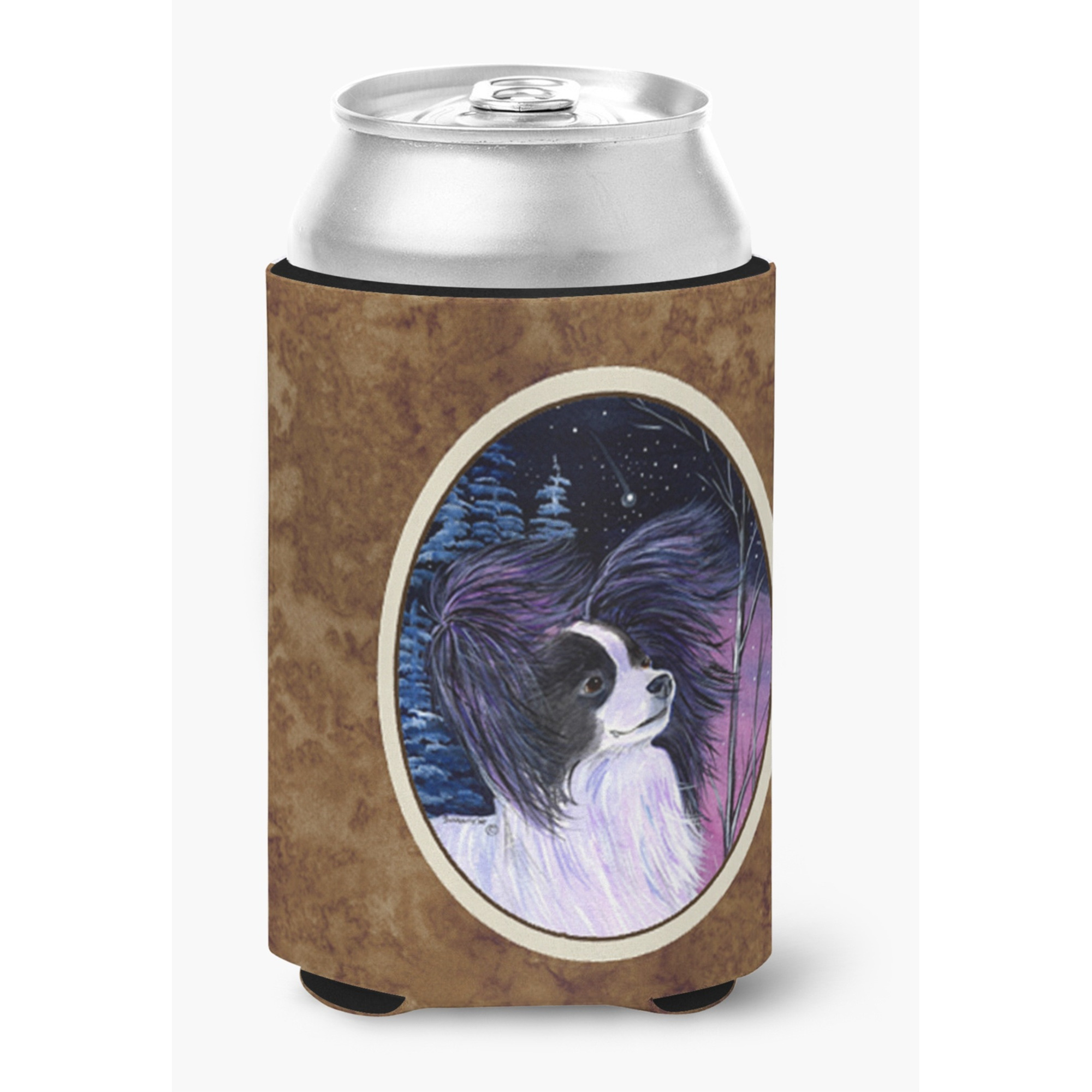 Starry Night Papillon Can or Bottle Beverage Insulator Hugger