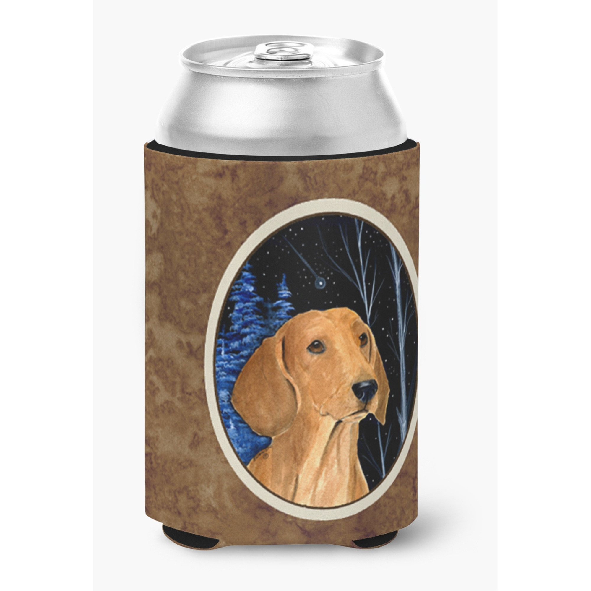 Starry Night Dachshund Can or Bottle Beverage Insulator Hugger