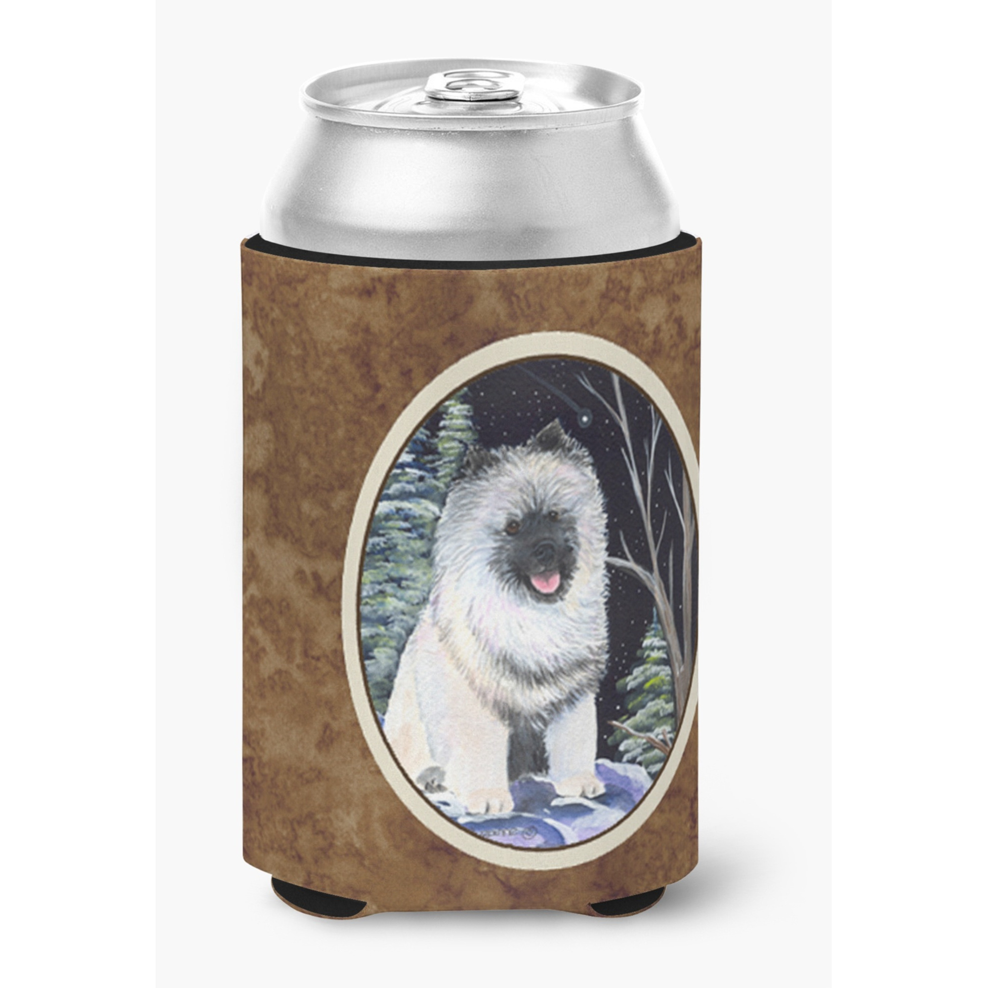 Starry Night Keeshond Can or Bottle Beverage Insulator Hugger