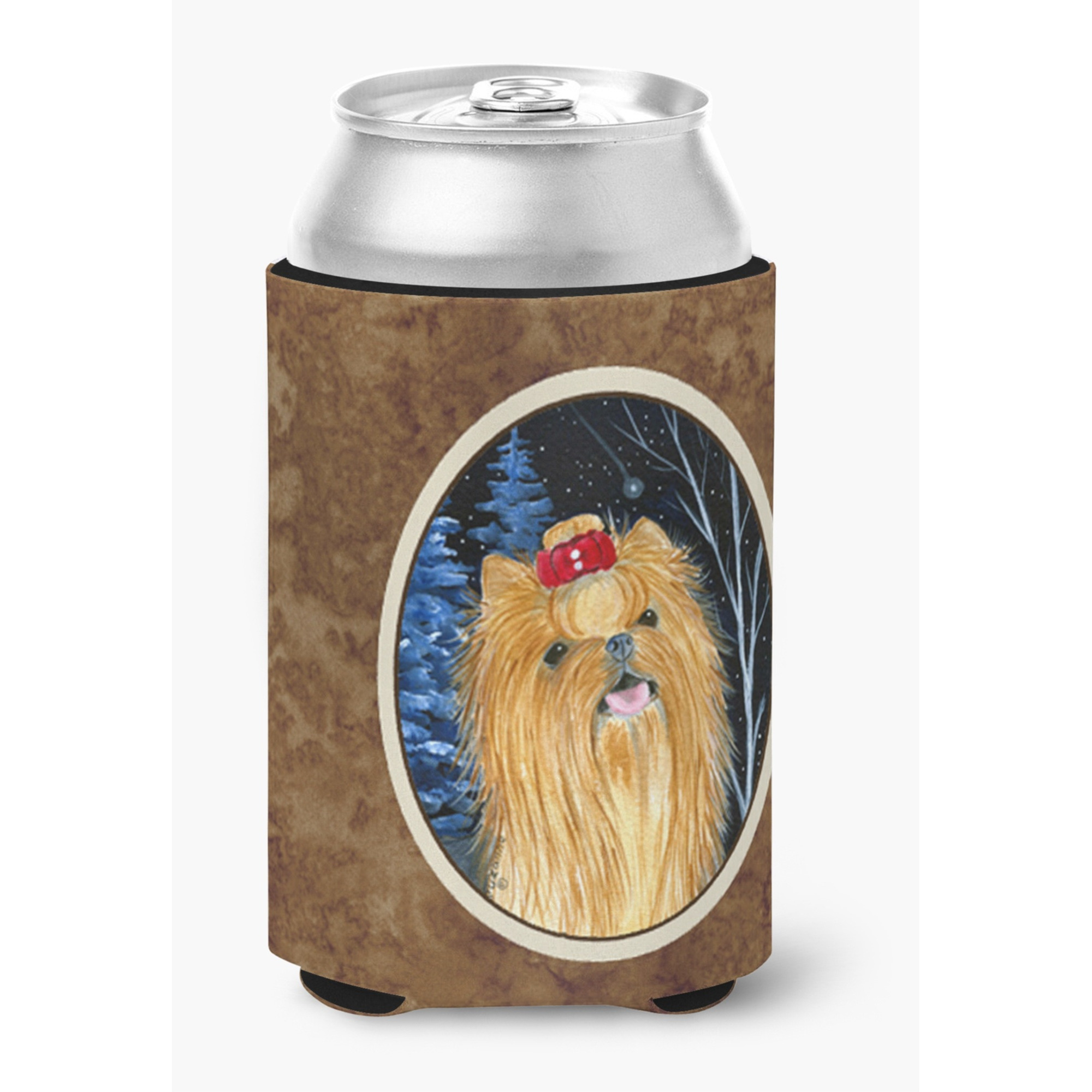 Starry Night Yorkie Can or Bottle Beverage Insulator Hugger
