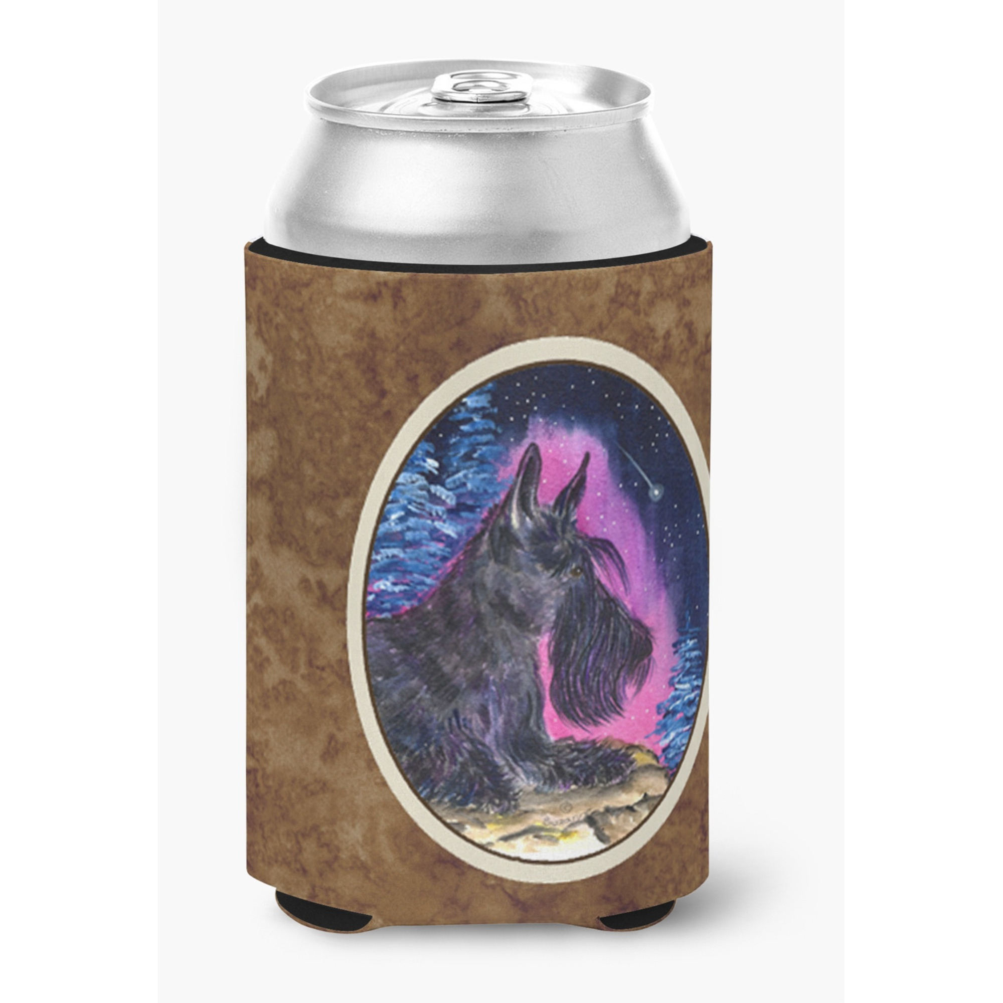 Starry Night Scottish Terrier Can or Bottle Beverage Insulator Hugger