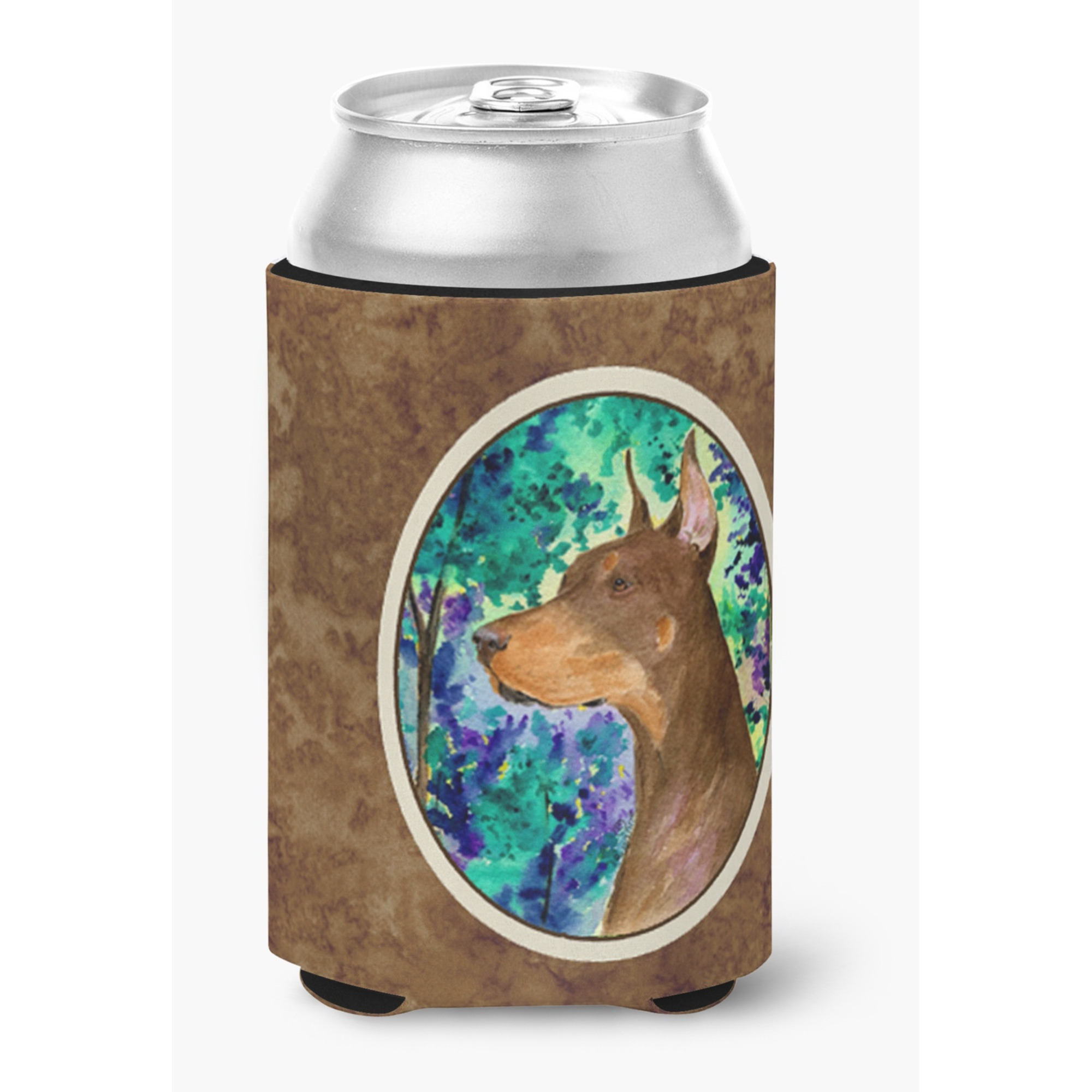 Doberman Can or Bottle Beverage Insulator Hugger