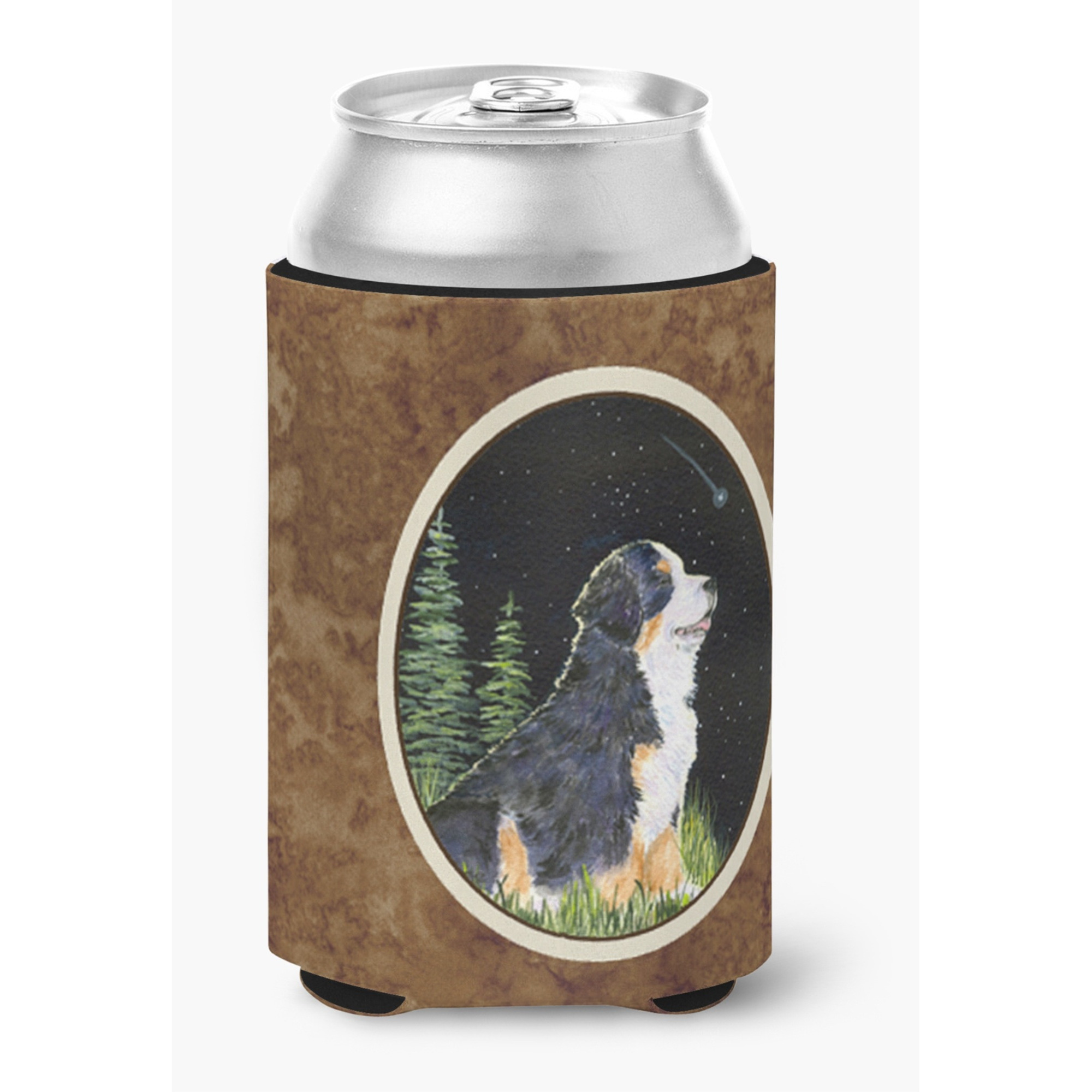 Starry Night Bernese Mountain Dog Can or Bottle Beverage Insulator Hugger